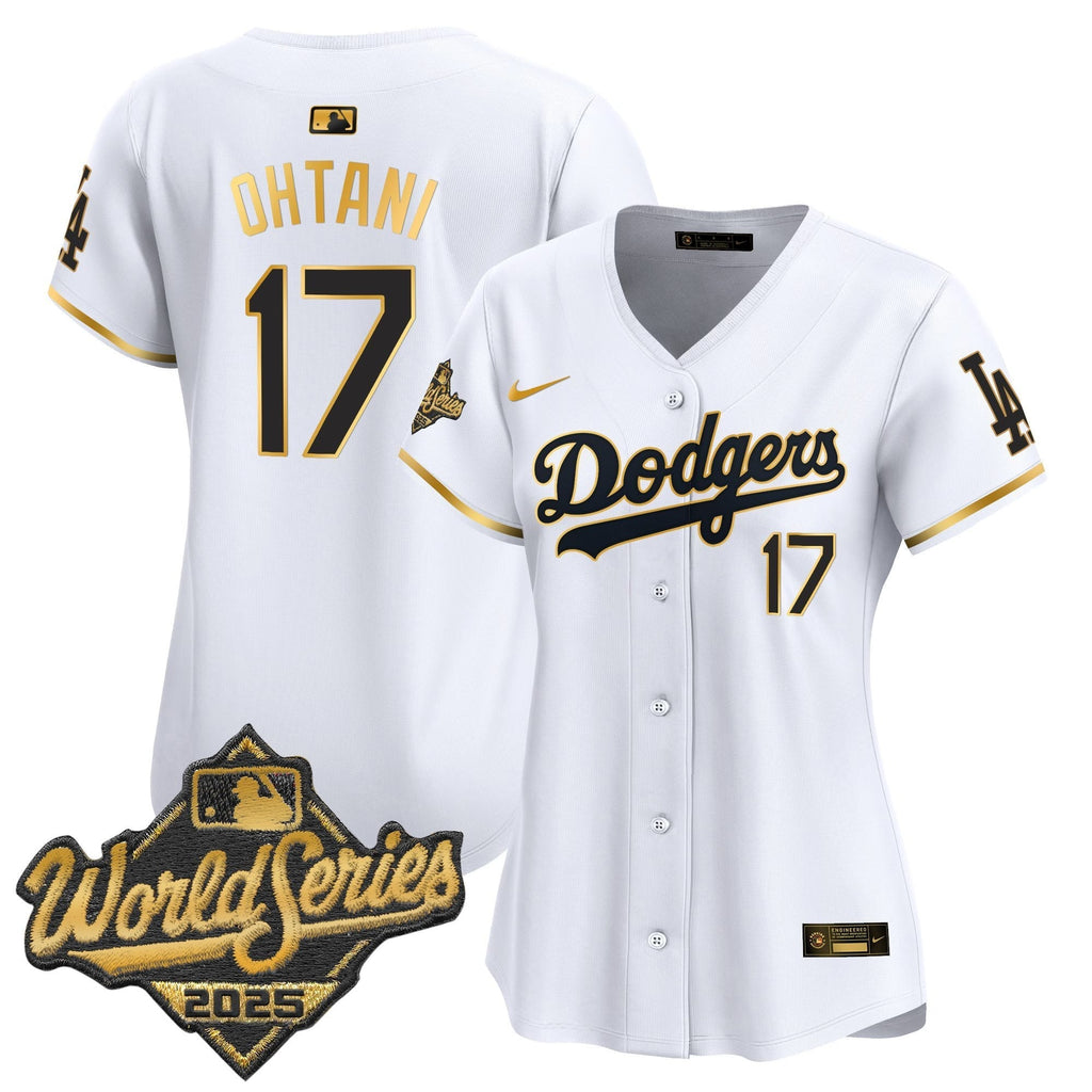Women's LAD 2025 World Series Gold Trim Vapor Premier Limited Jersey - Stitched