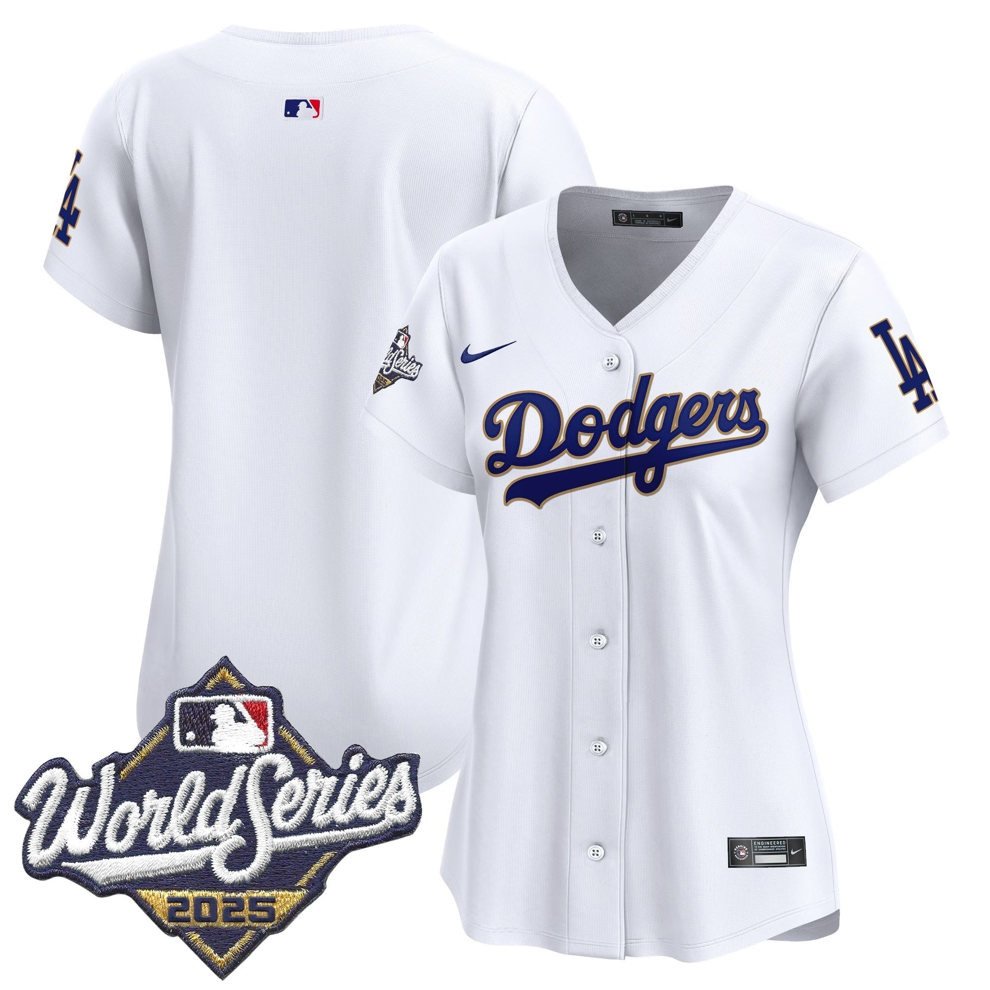 Women's LAD 2025 World Series Gold Trim Vapor Premier Limited Jersey - Stitched