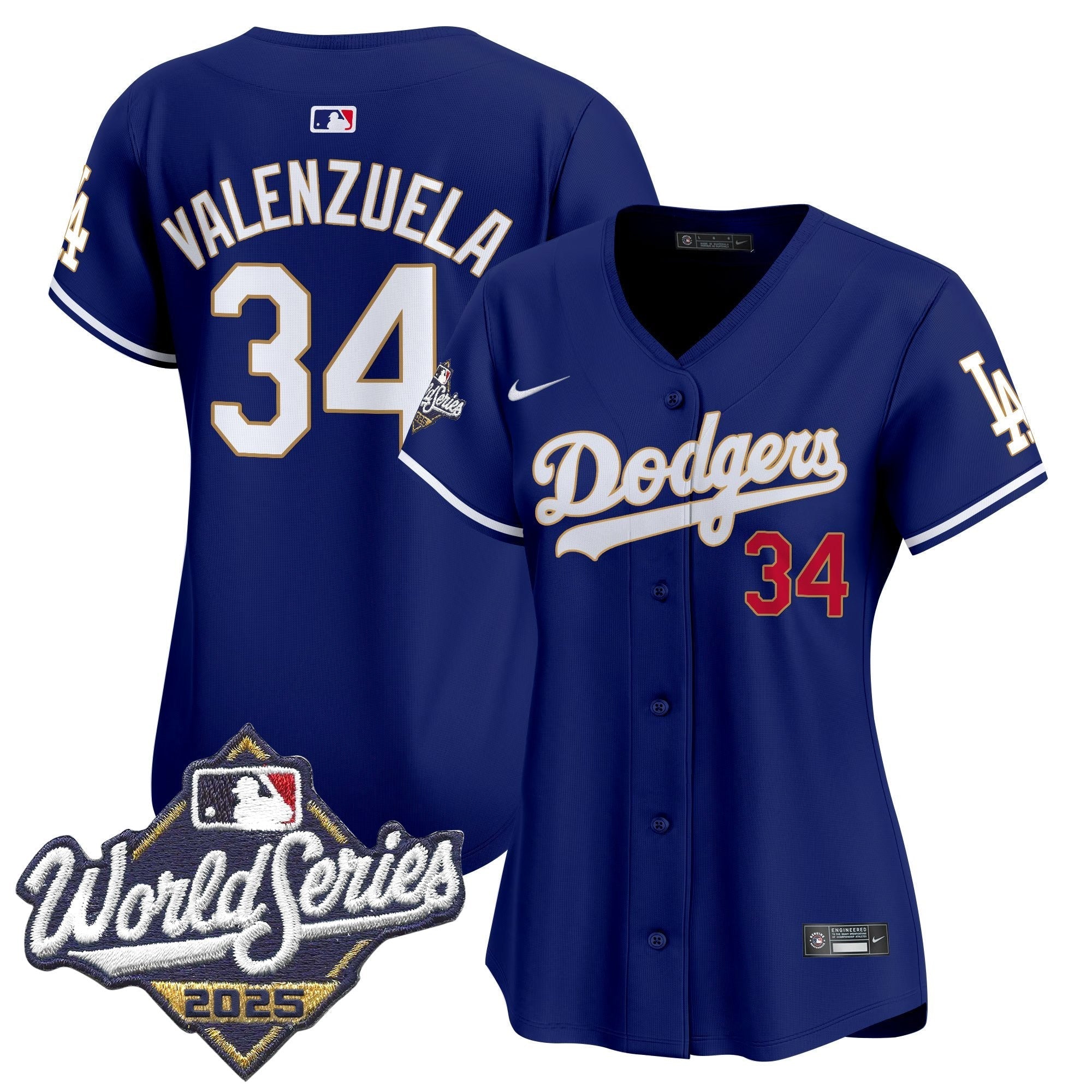Women's LAD 2025 World Series Gold Trim Vapor Premier Limited Jersey - Stitched