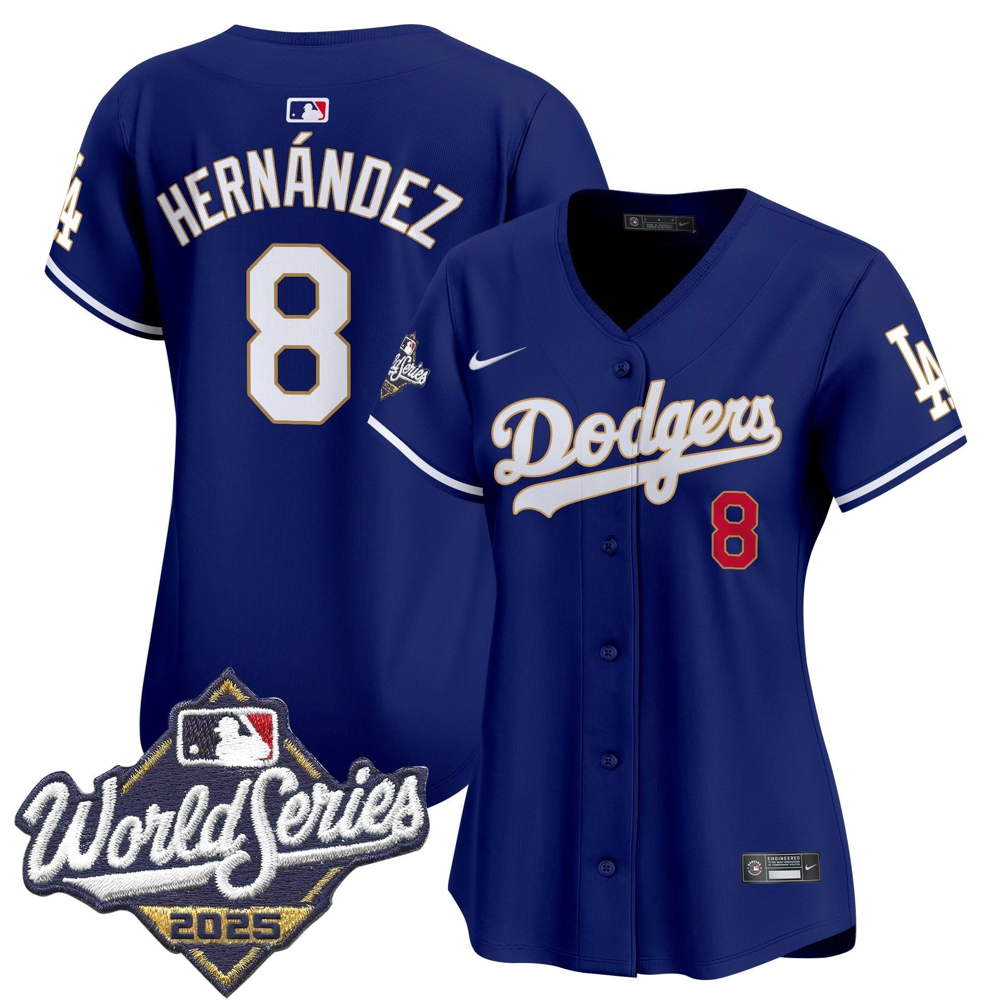 Women's LAD 2025 World Series Gold Trim Vapor Premier Limited Jersey - Stitched