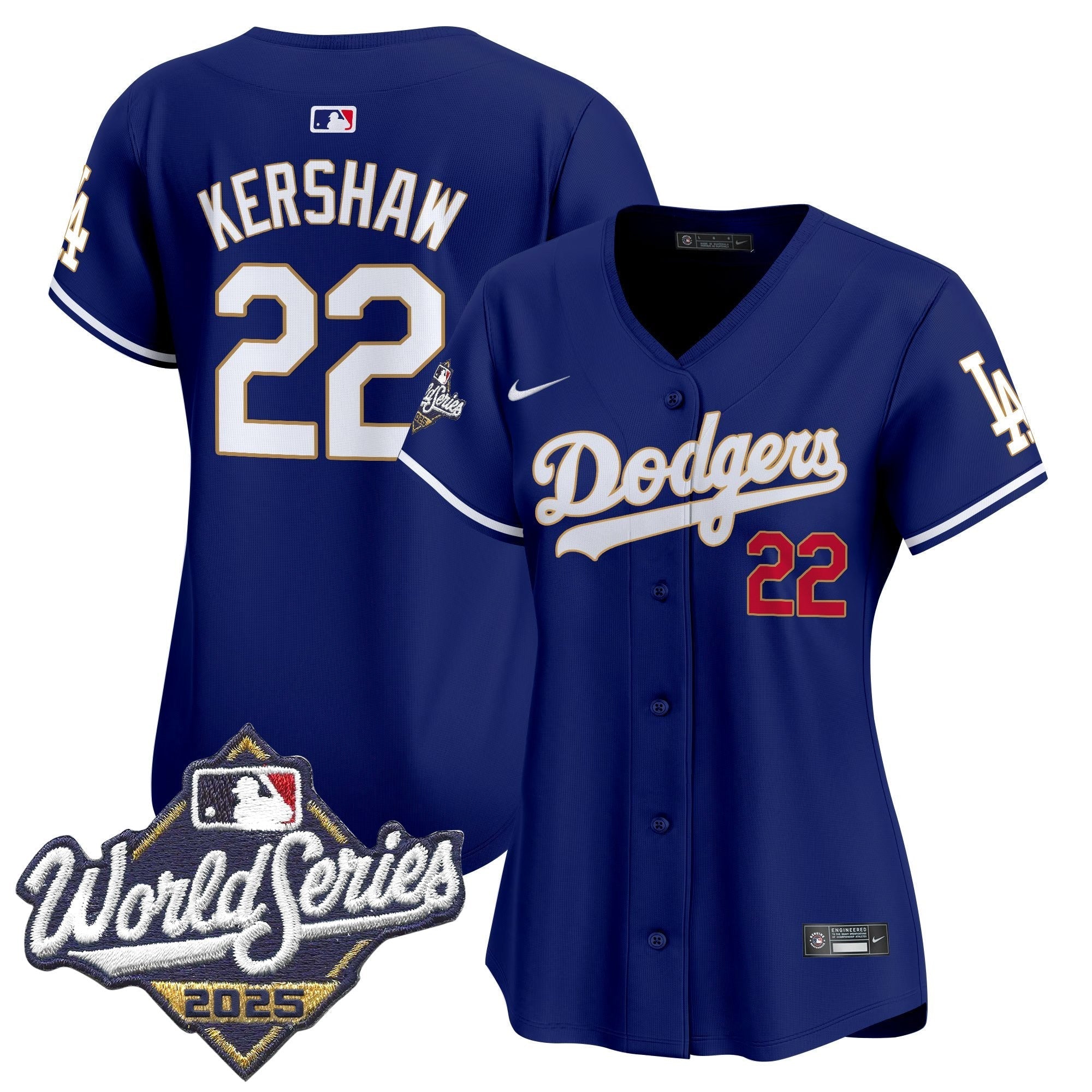 Women's LAD 2025 World Series Gold Trim Vapor Premier Limited Jersey - Stitched