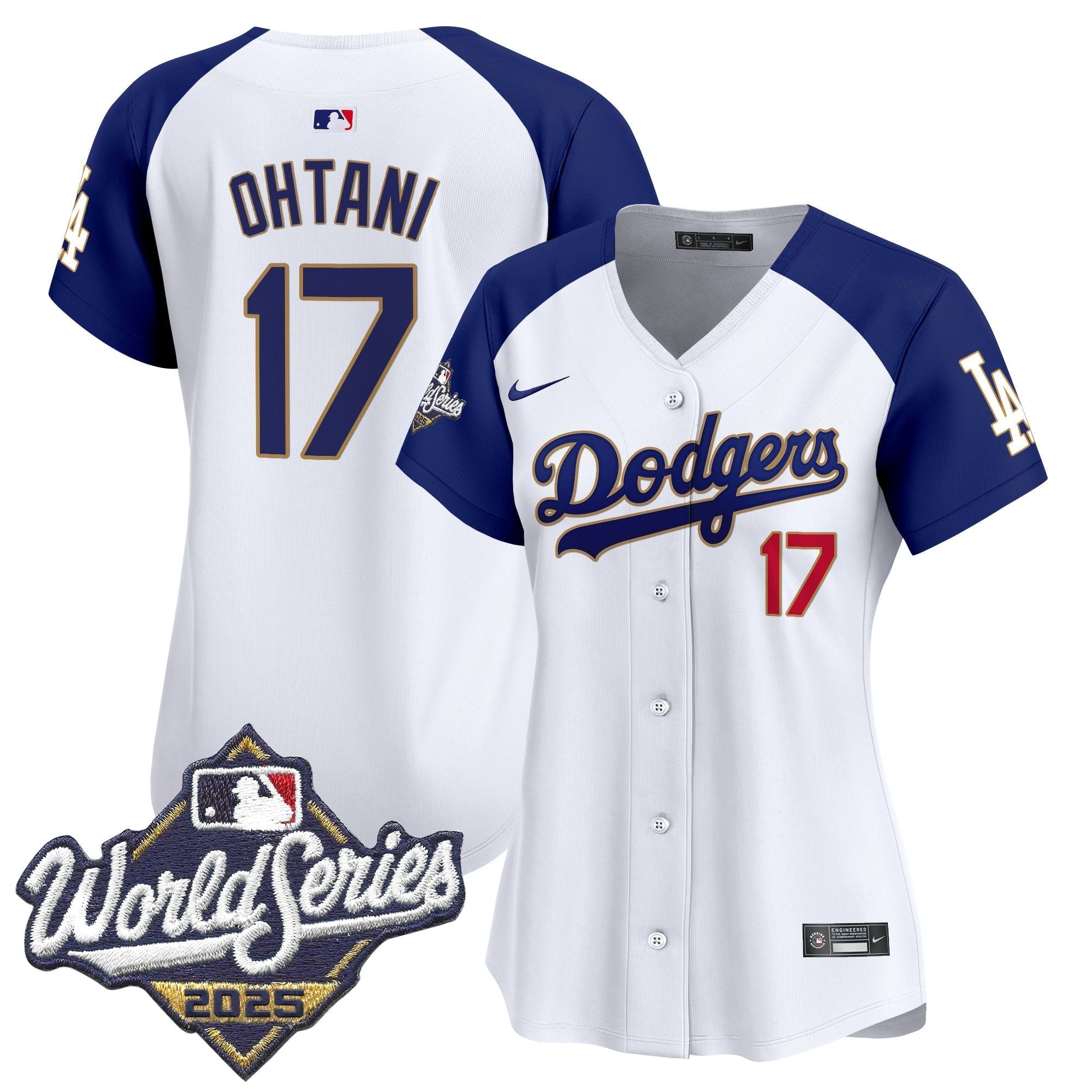 Women's LAD 2025 World Series Gold Trim Vapor Premier Limited Jersey - Stitched