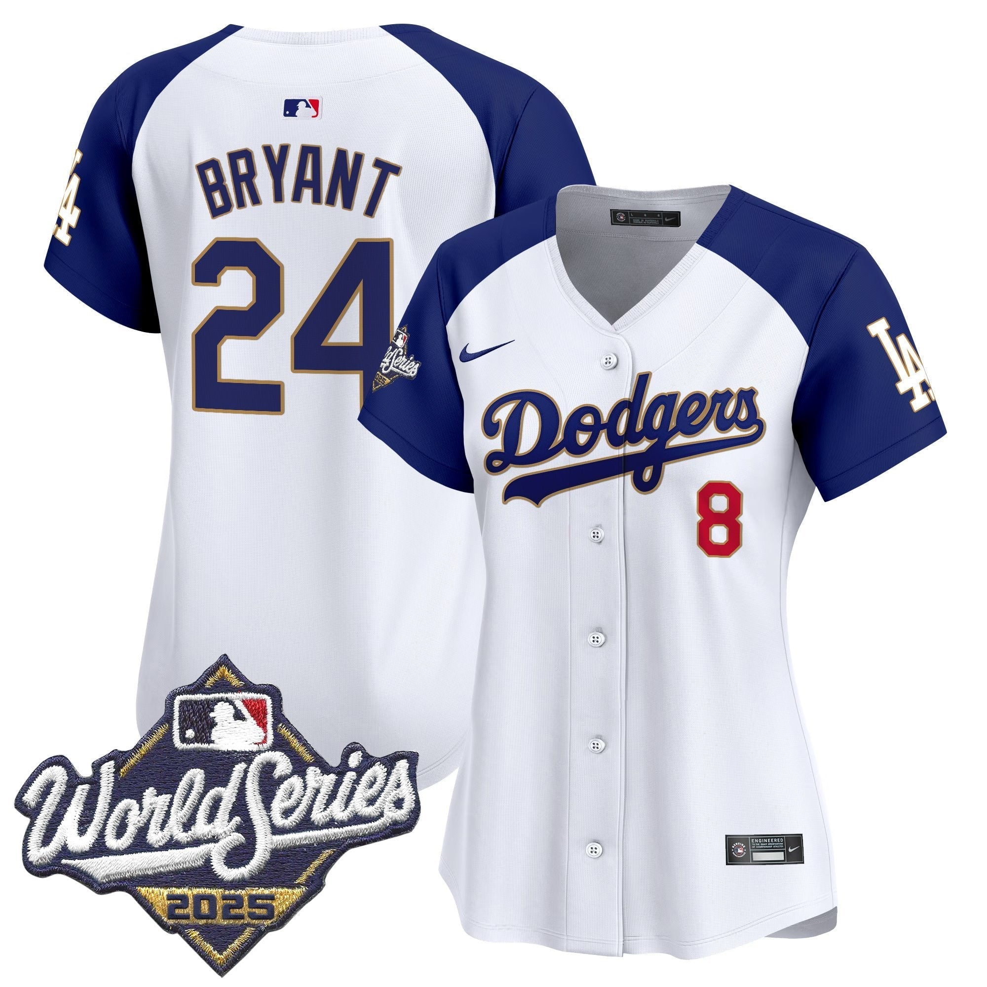 Women's LAD 2025 World Series Gold Trim Vapor Premier Limited Jersey - Stitched