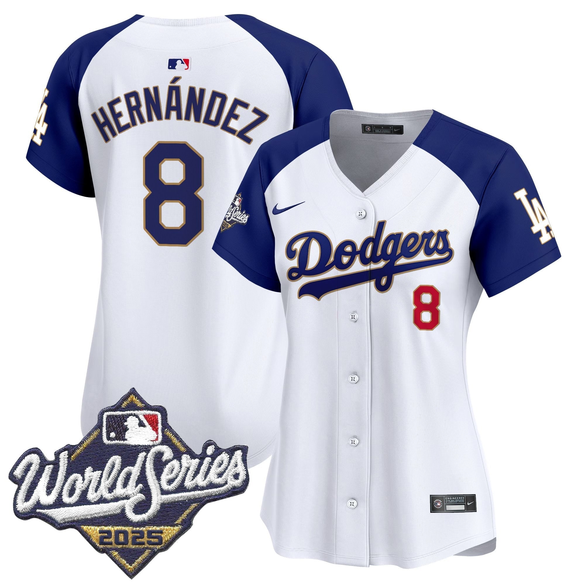 Women's LAD 2025 World Series Gold Trim Vapor Premier Limited Jersey - Stitched