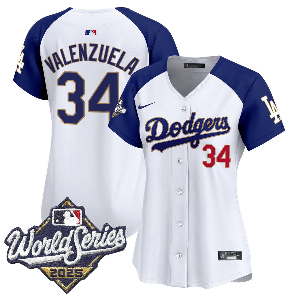 Women's LAD 2025 World Series Gold Trim Vapor Premier Limited Jersey - Stitched