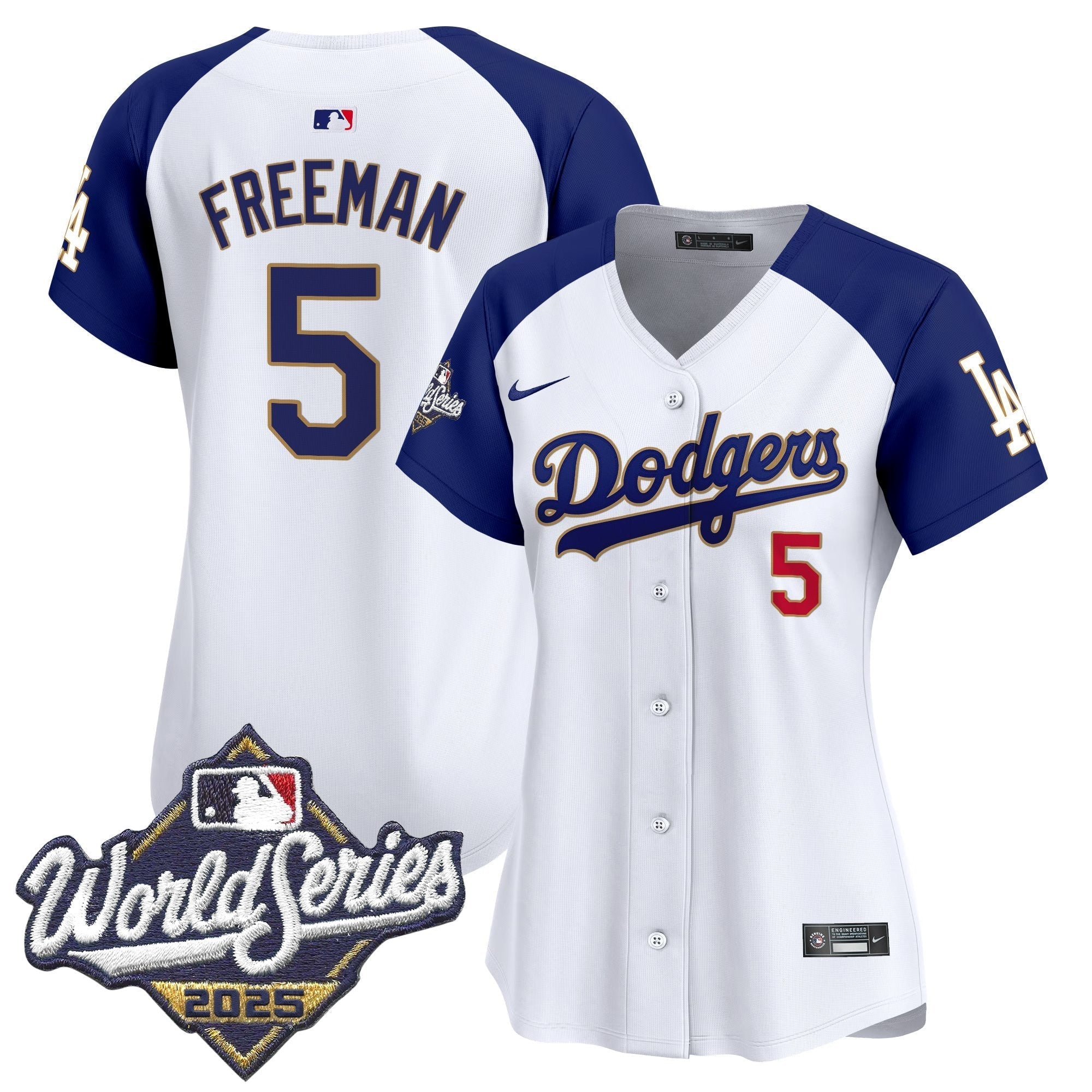 Women's LAD 2025 World Series Gold Trim Vapor Premier Limited Jersey - Stitched