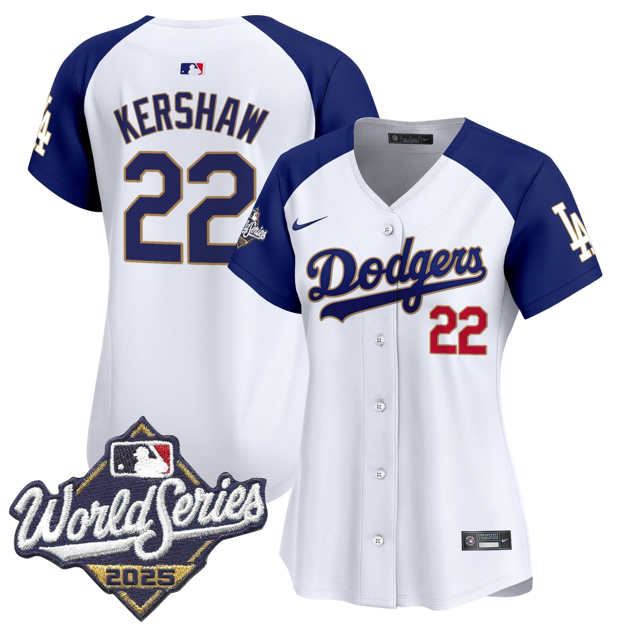 Women's LAD 2025 World Series Gold Trim Vapor Premier Limited Jersey - Stitched