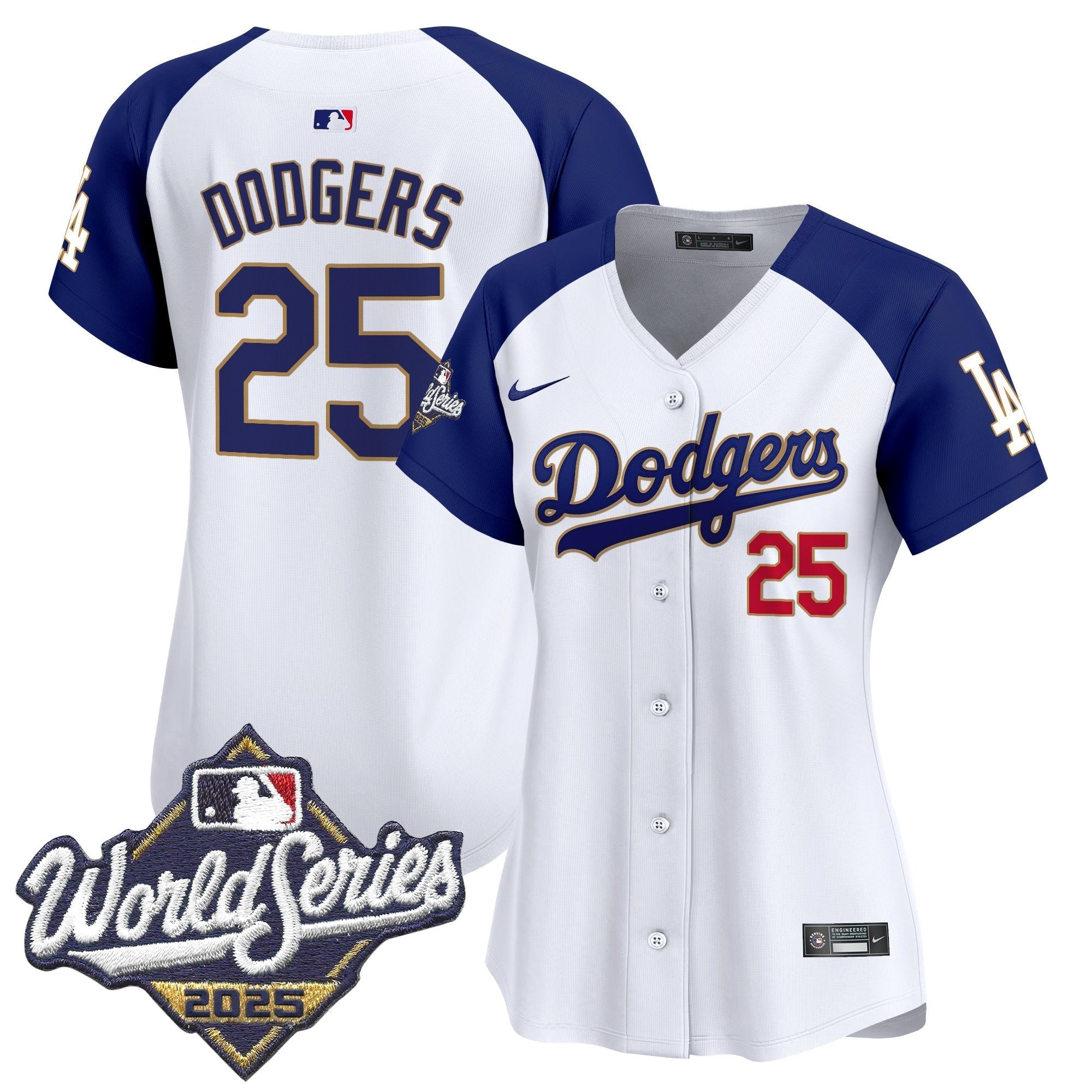 Women's LAD 2025 World Series Gold Trim Vapor Premier Limited Jersey - Stitched