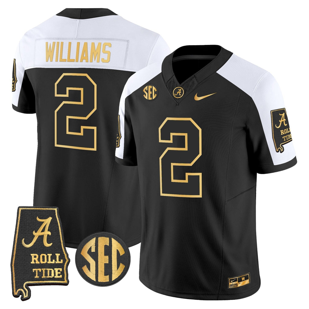 BAMA 2025 Gold Vapor Limited Jersey - Alabama Map