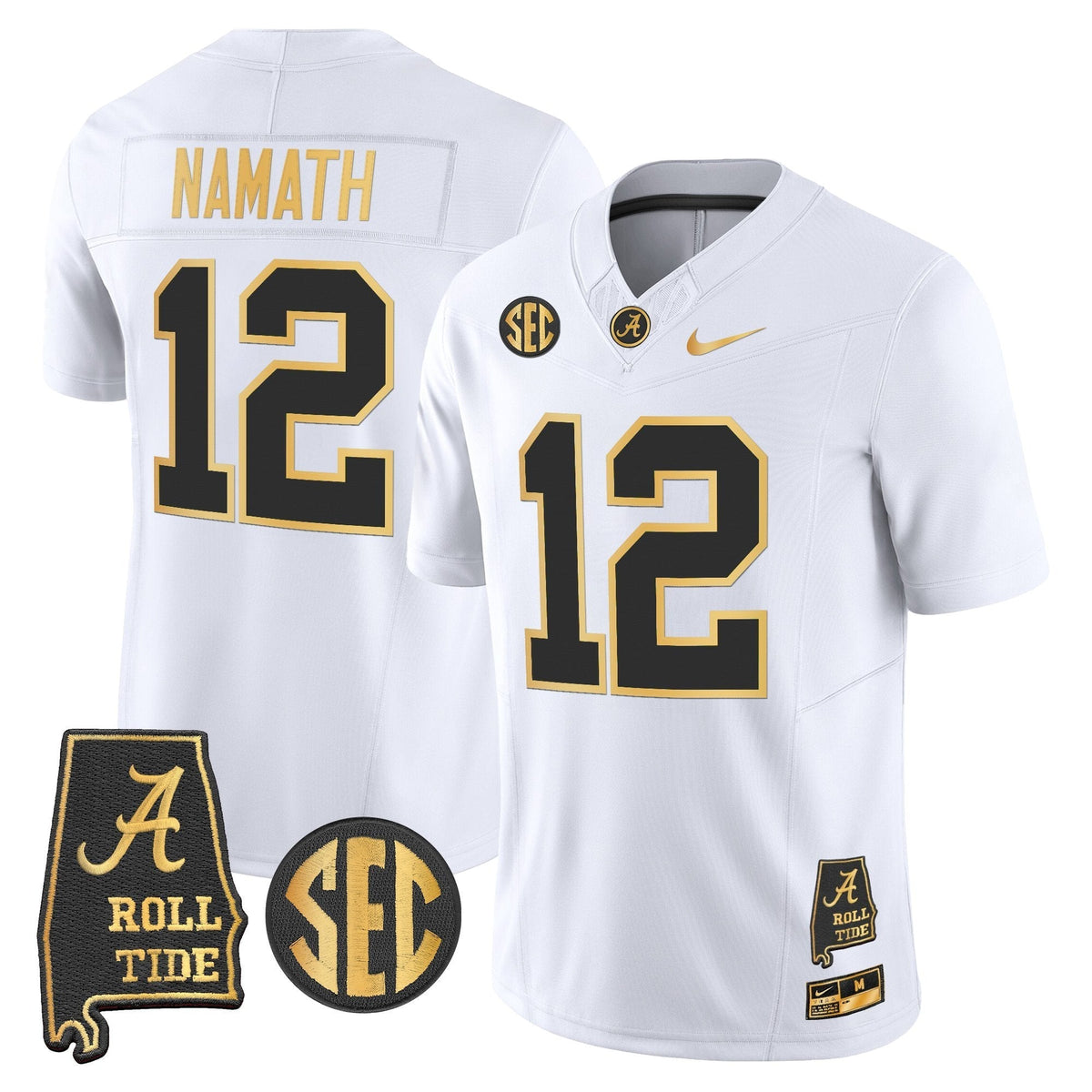 BAMA 2025 Gold Vapor Limited Jersey - Alabama Map