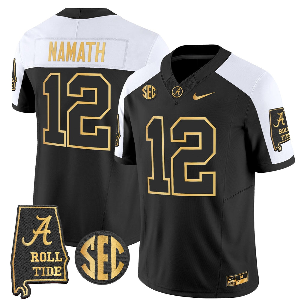 BAMA 2025 Gold Vapor Limited Jersey - Alabama Map