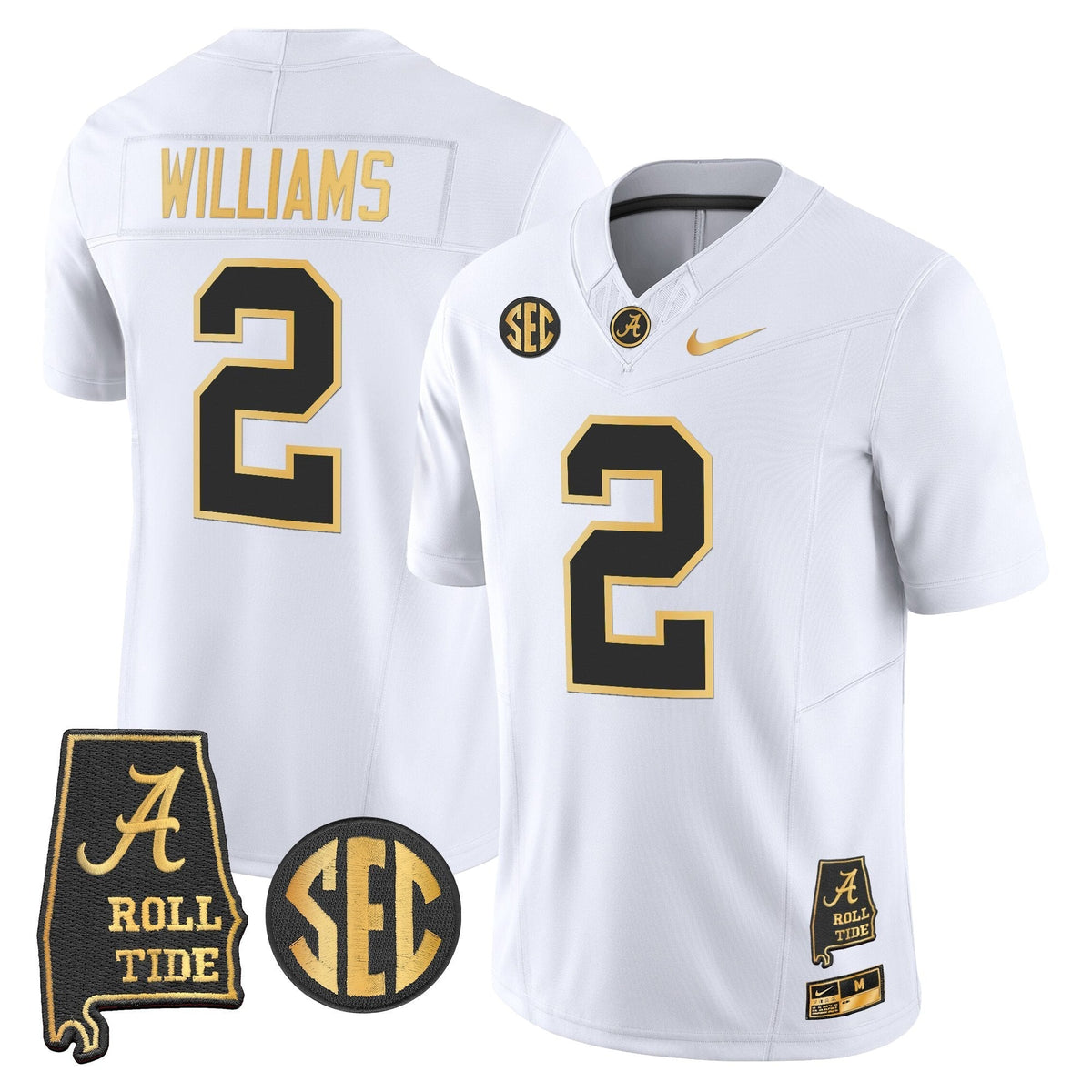 BAMA 2025 Gold Vapor Limited Jersey - Alabama Map
