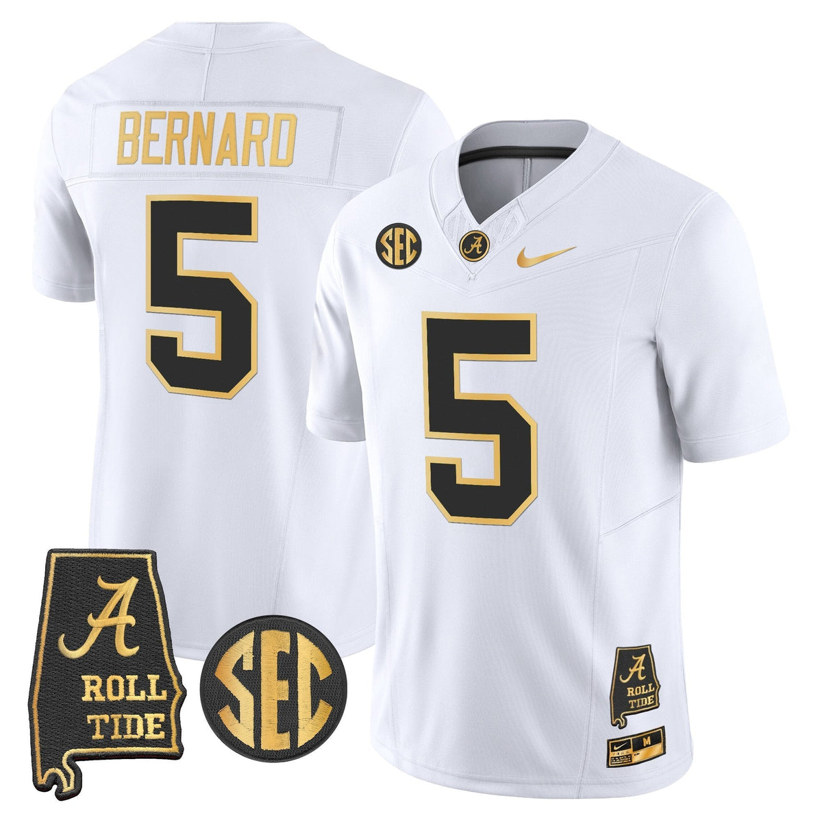BAMA 2025 Gold Vapor Limited Jersey - Alabama Map