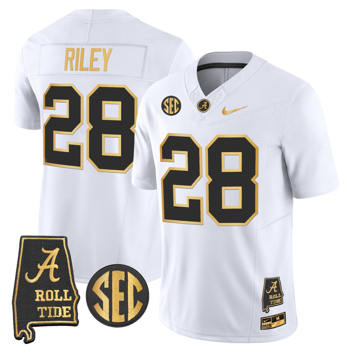 BAMA 2025 Gold Vapor Limited Jersey - Alabama Map