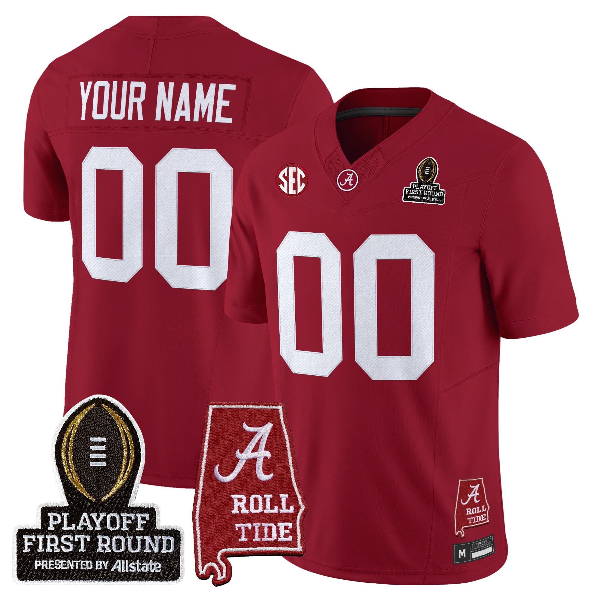 BAMA 2025 Playoff First Round Vapor Limited Custom Jersey