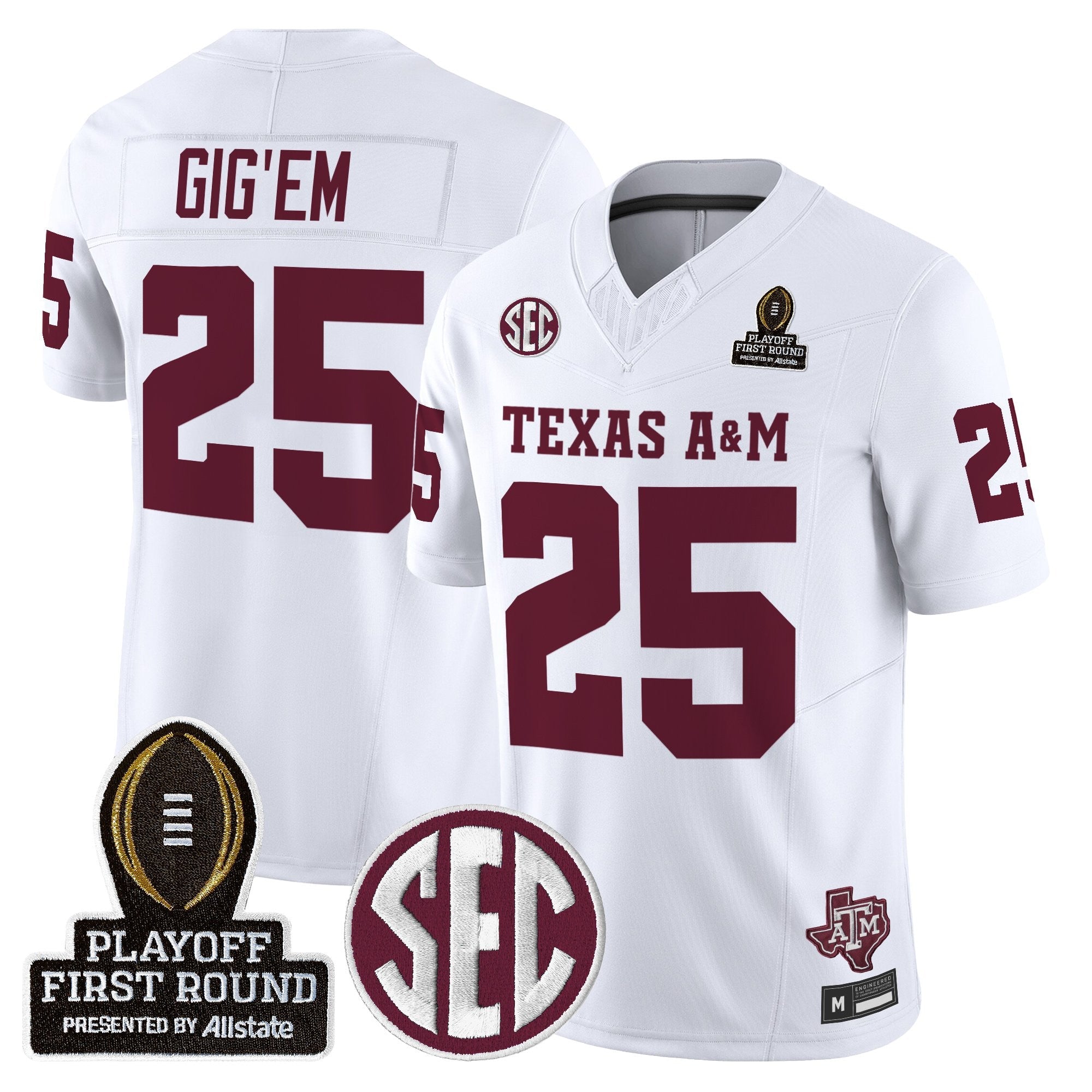 Aggies 2025 Playoff First Round Vapor Limited Jersey
