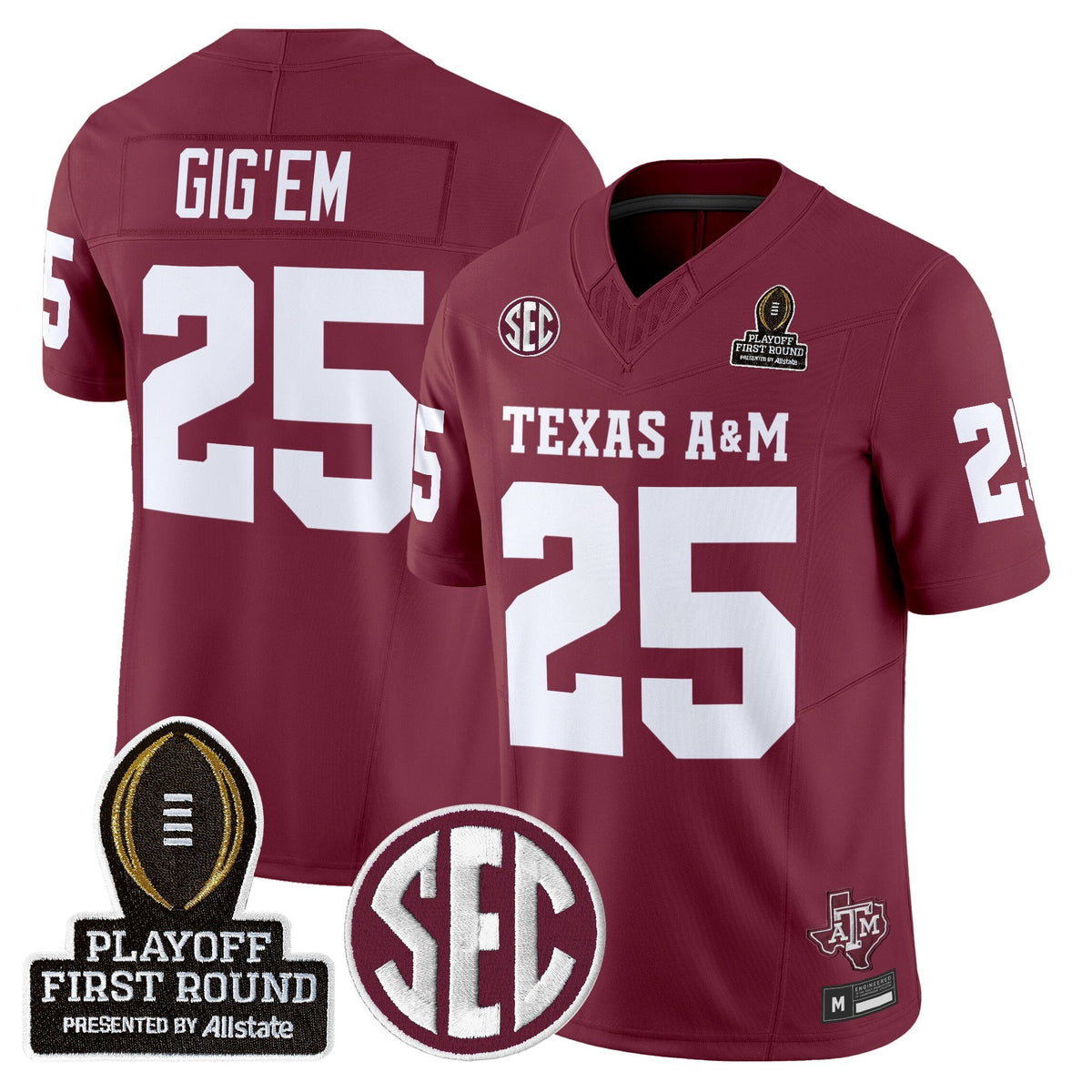 Aggies 2025 Playoff First Round Vapor Limited Jersey