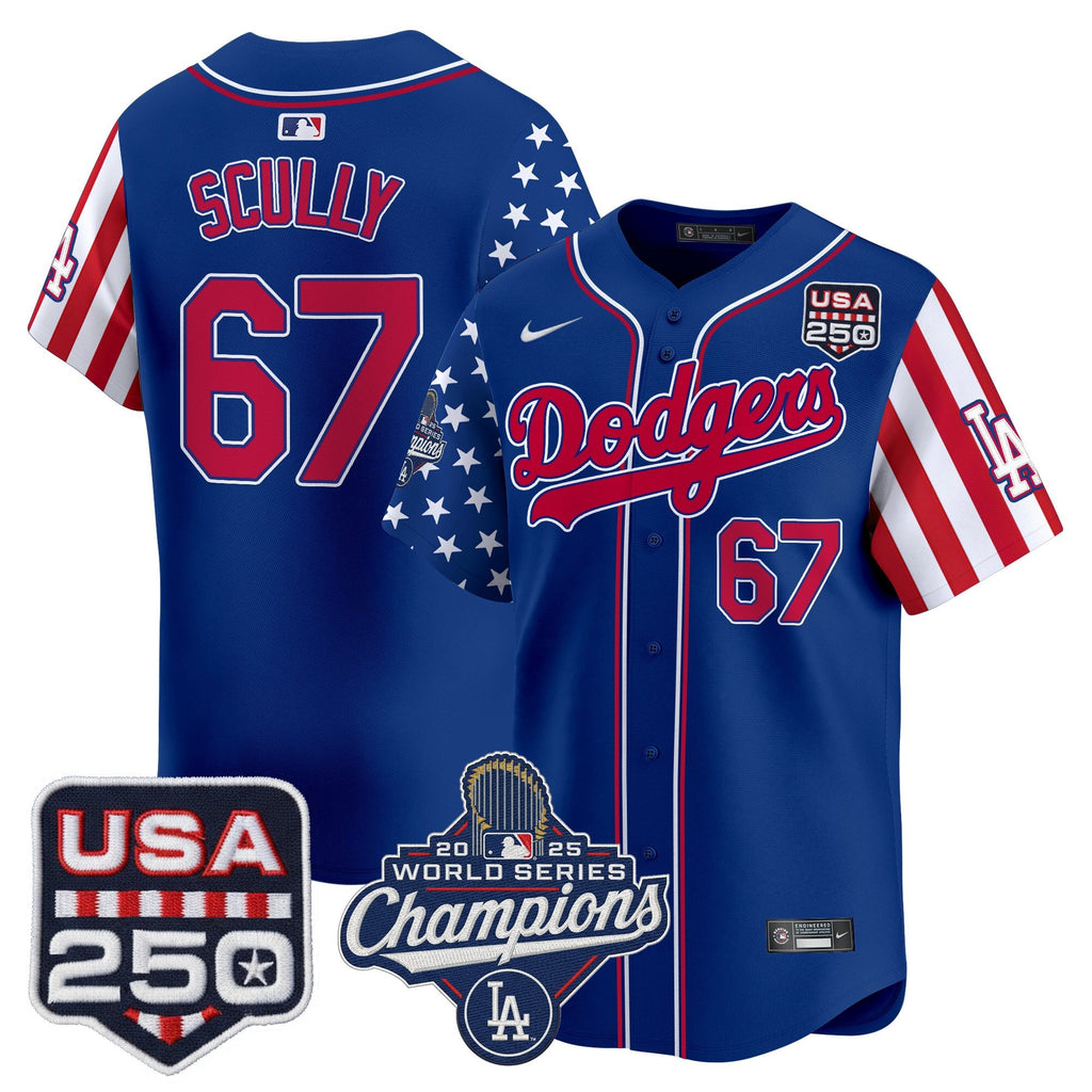 Los Angeles "Dodgers America250" Edition Vapor Premier Limited Jersey V2 - Stitched