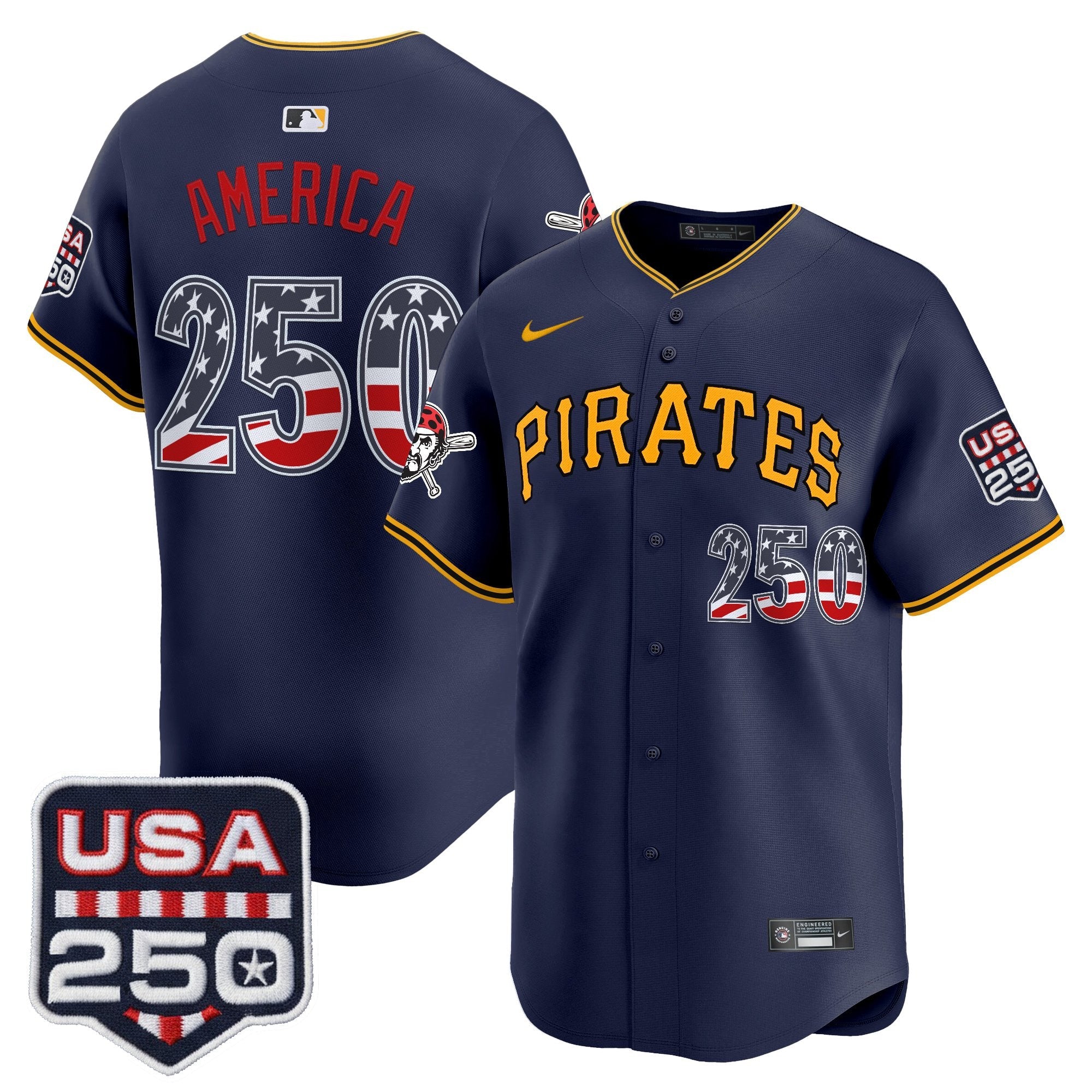 PIT USA 250 Fourth of July Vapor Premier Limited Jersey - Stitched