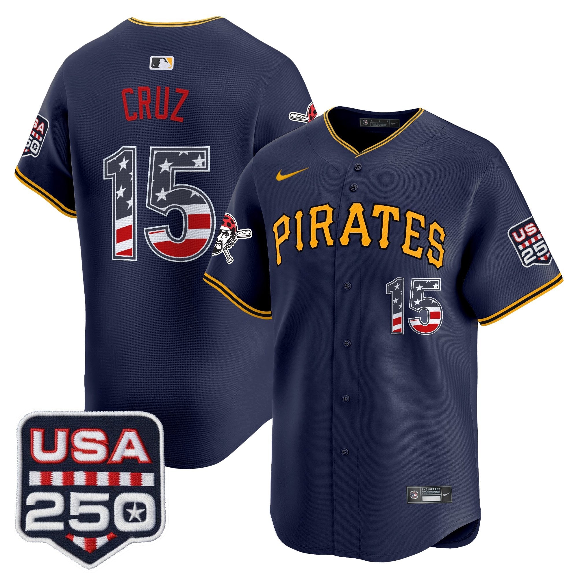 PIT USA 250 Fourth of July Vapor Premier Limited Jersey - Stitched