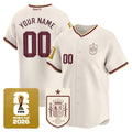 Spain 2026 World Cup Vapor Custom Baseball Jersey - Stitched