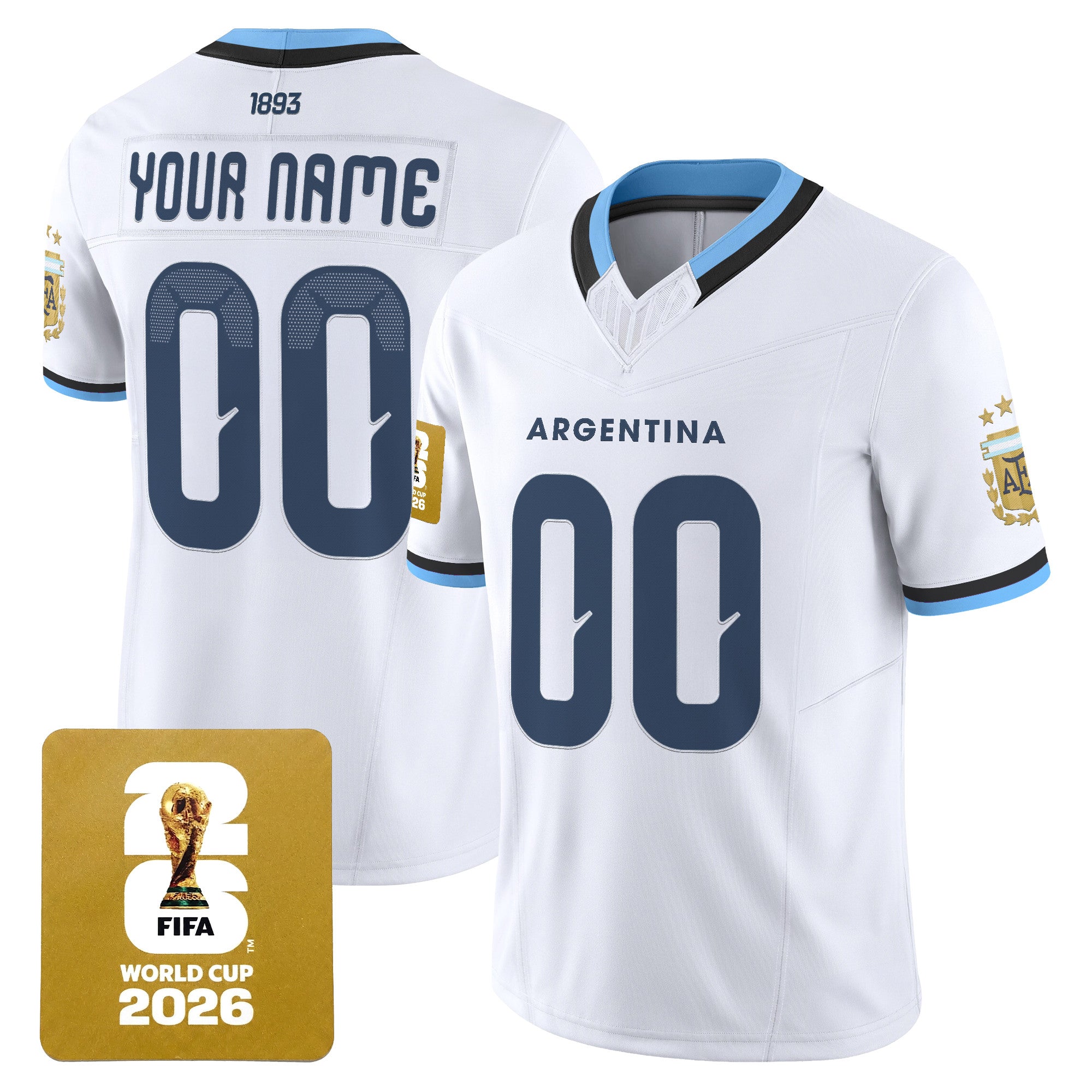 Argentina 2026 World Cup Vapor Football Custom Jersey - Stitched