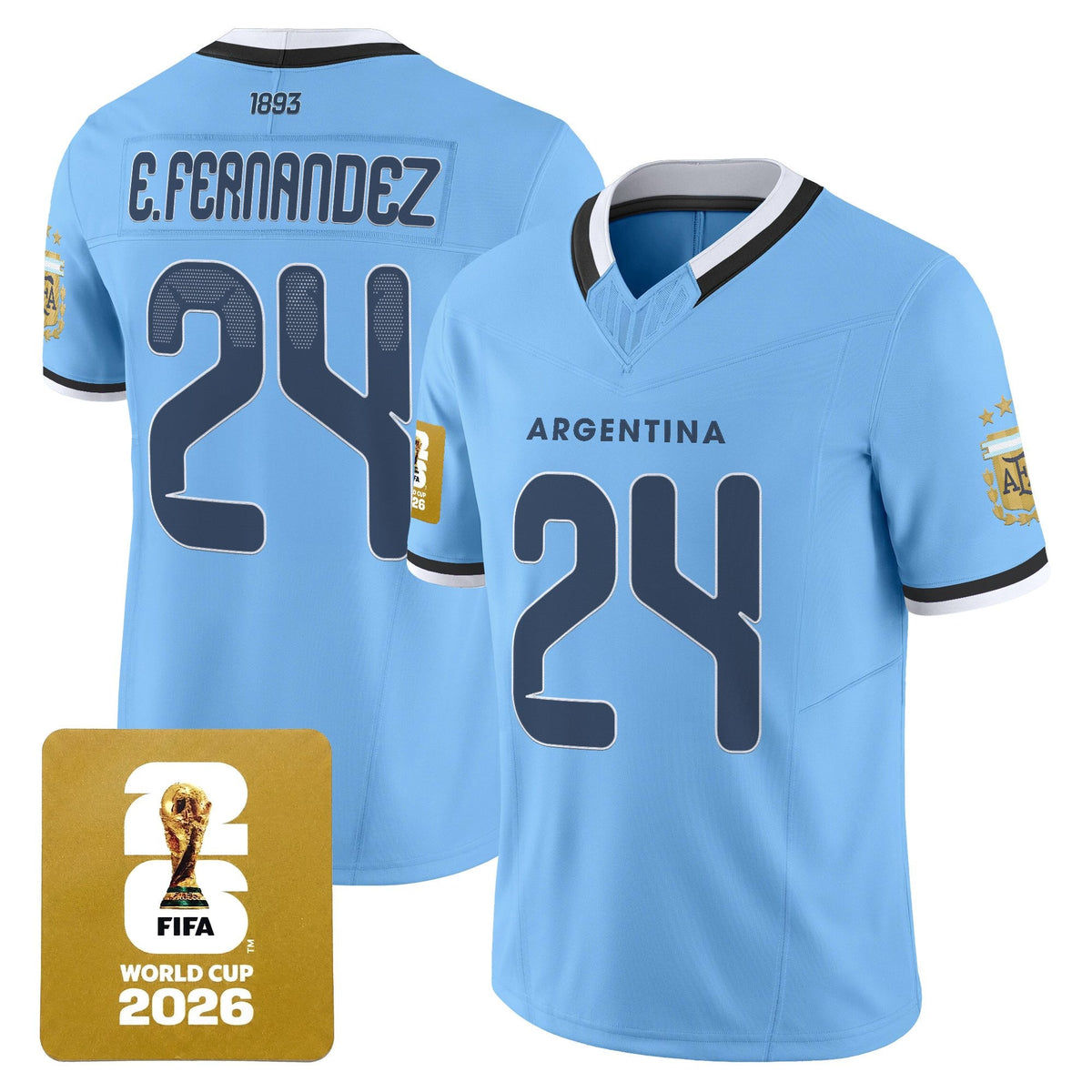 Argentina 2026 World Cup Vapor Football Jersey - Stitched