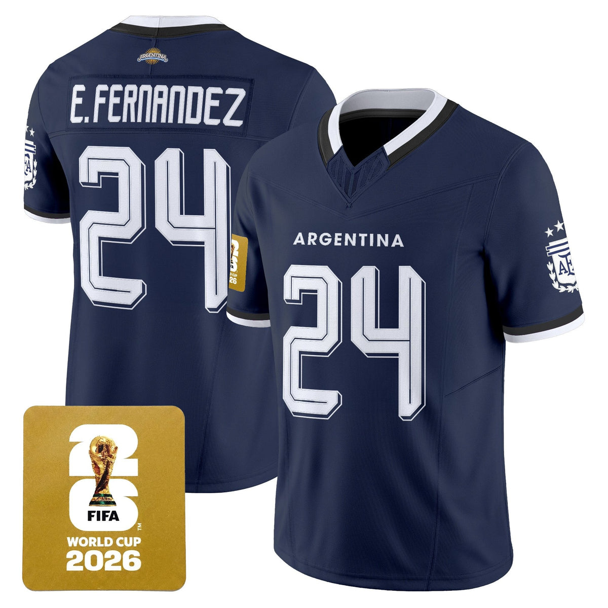 Argentina 2026 World Cup Vapor Football Jersey - Stitched