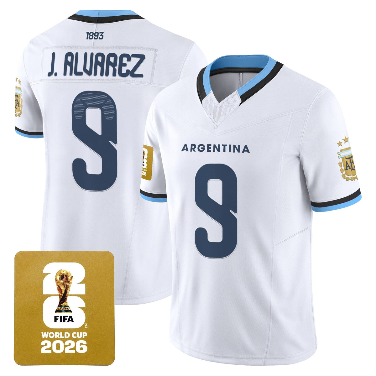 Argentina 2026 World Cup Vapor Football Jersey - Stitched