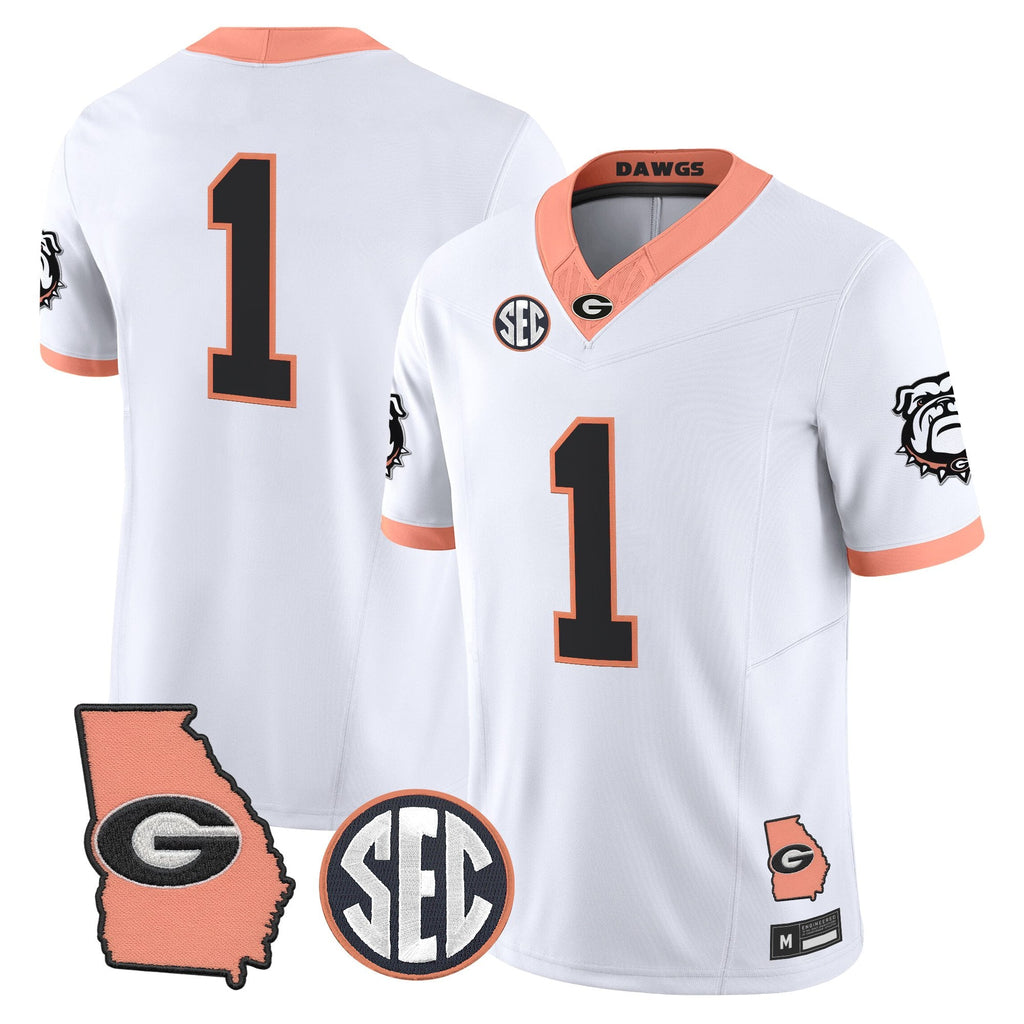 UGA The Big Peach Vapor Limited Jersey - Stitched
