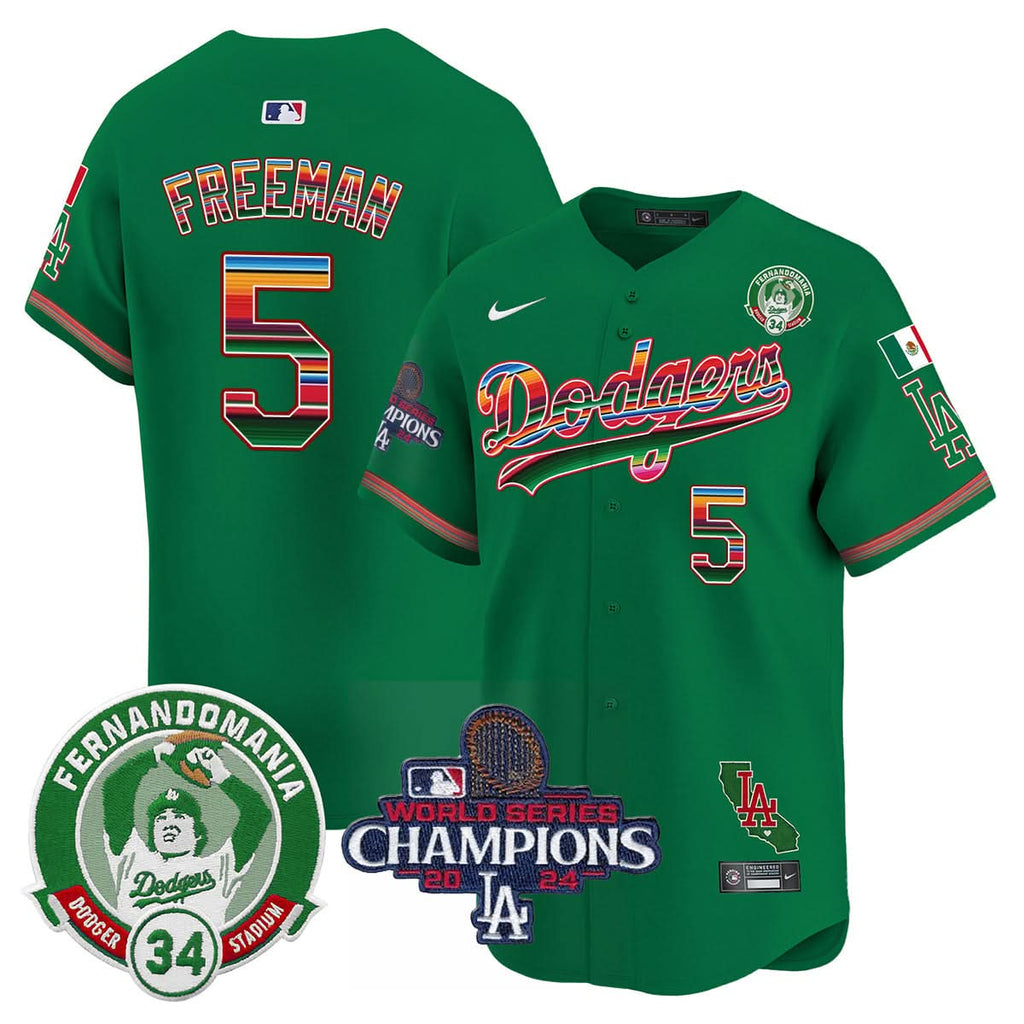 LAD Mexico 2024 World Series Champions Patch Jersey - Stitched