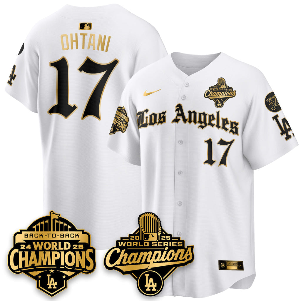 LAD 2025 World Series Champions Vapor Premier Limited Jersey - LA Gothic Edition - Stitched