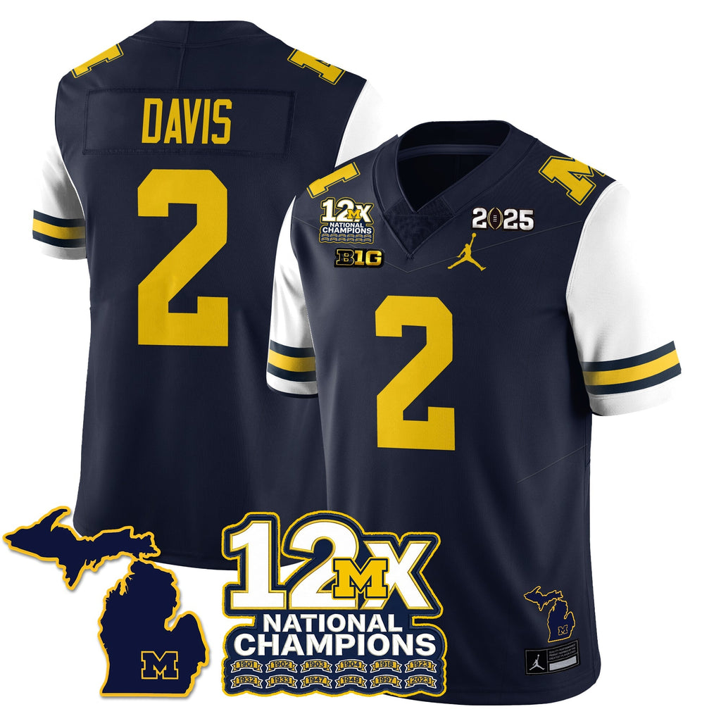 MICH 12x-Time National Champions Vapor Limited Football Jersey