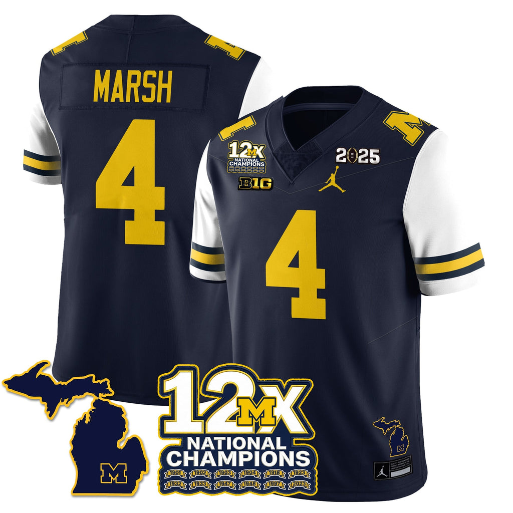 MICH 12x-Time National Champions Vapor Limited Football Jersey