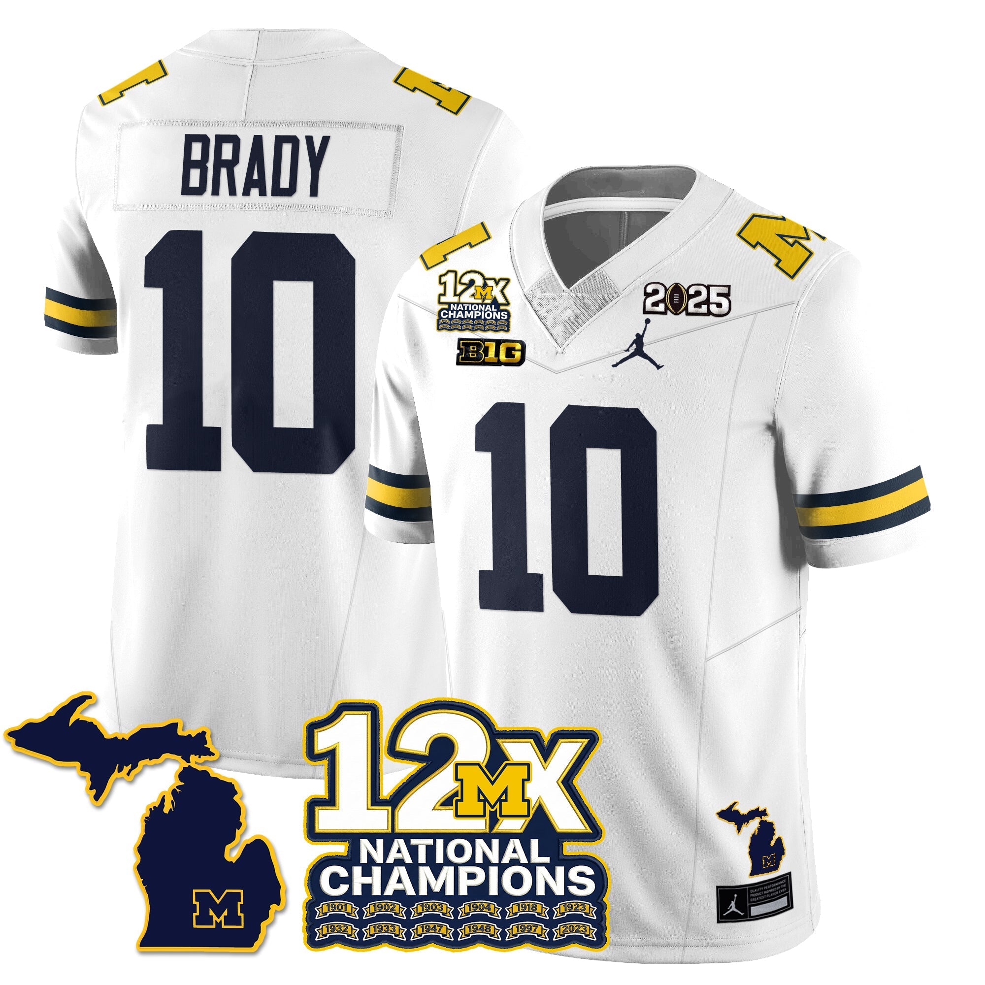 MICH 12x-Time National Champions Vapor Limited Football Jersey