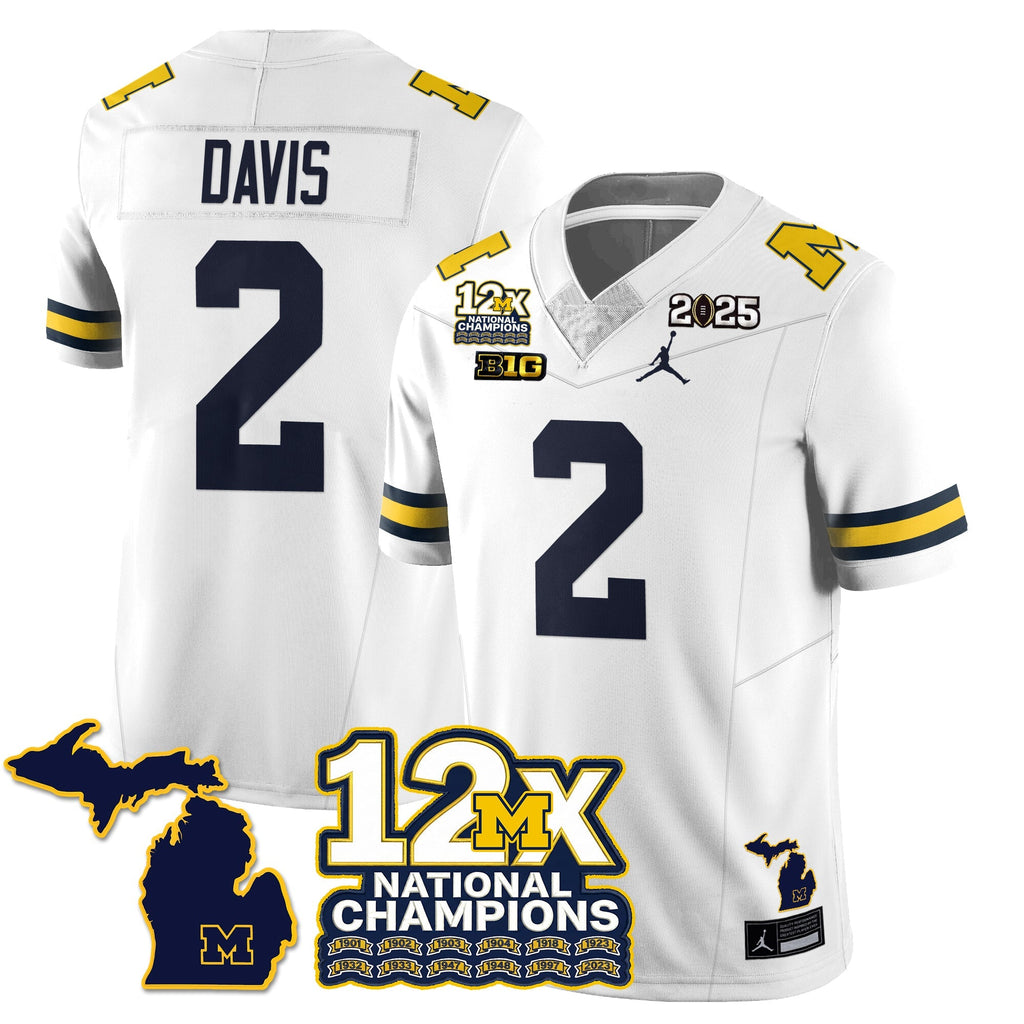 MICH 12x-Time National Champions Vapor Limited Football Jersey