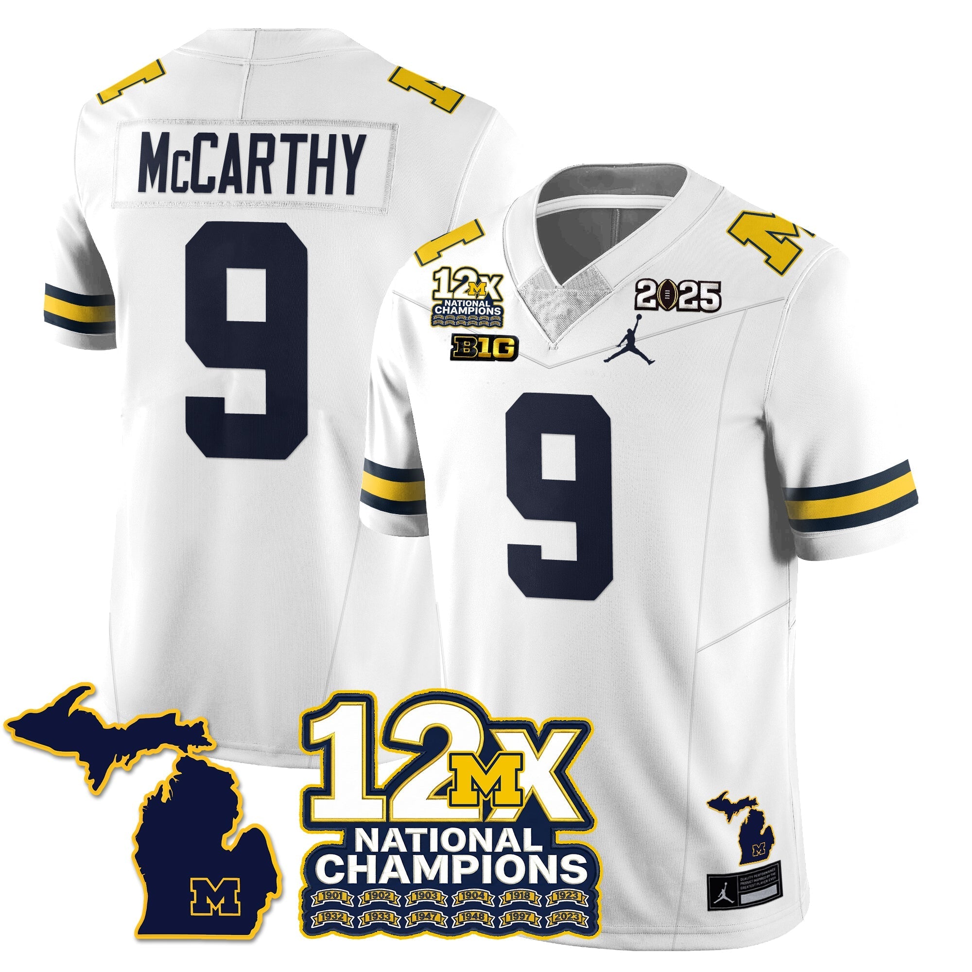 MICH 12x-Time National Champions Vapor Limited Football Jersey