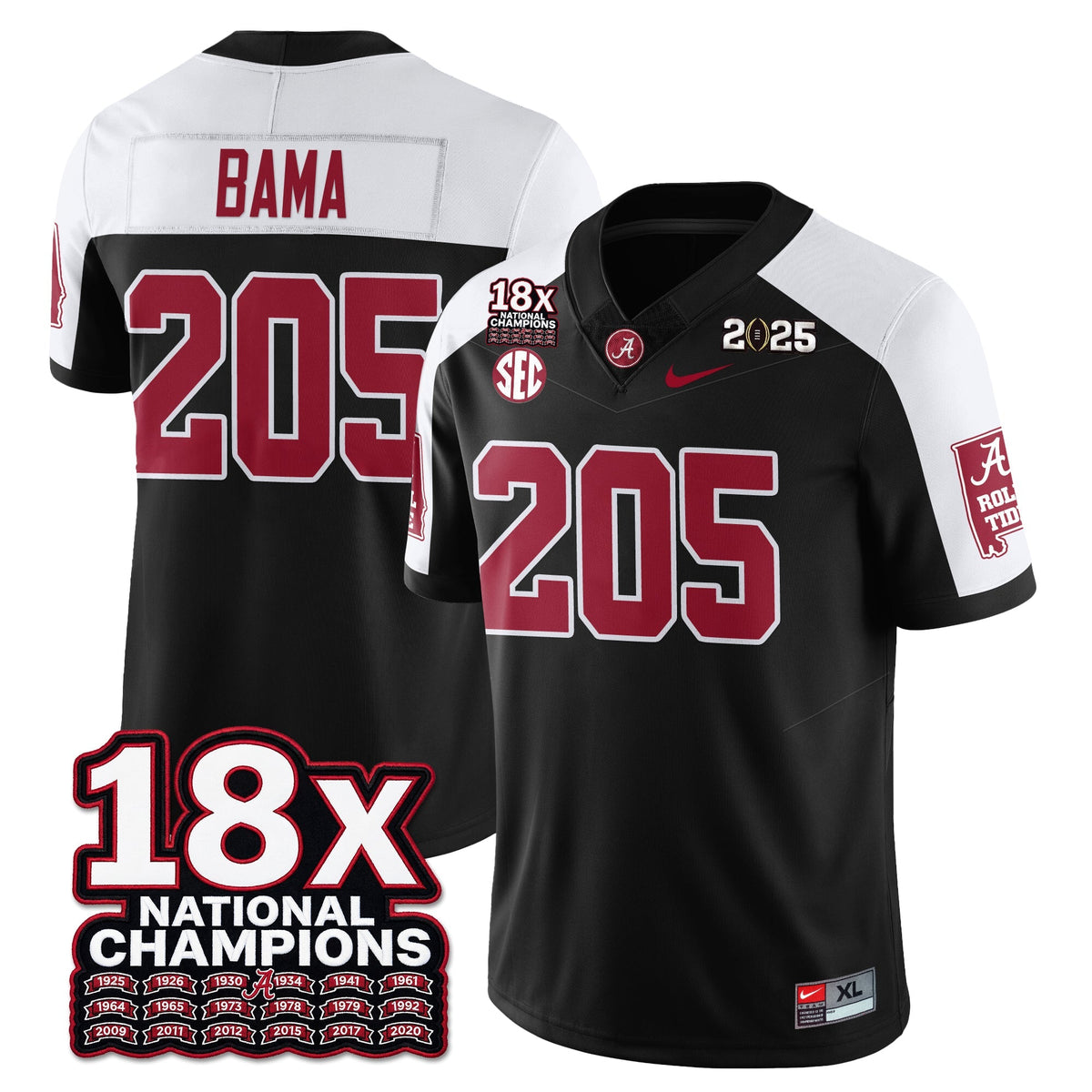 BAMA 18x-Time National Champions Vapor Limited Football Jersey
