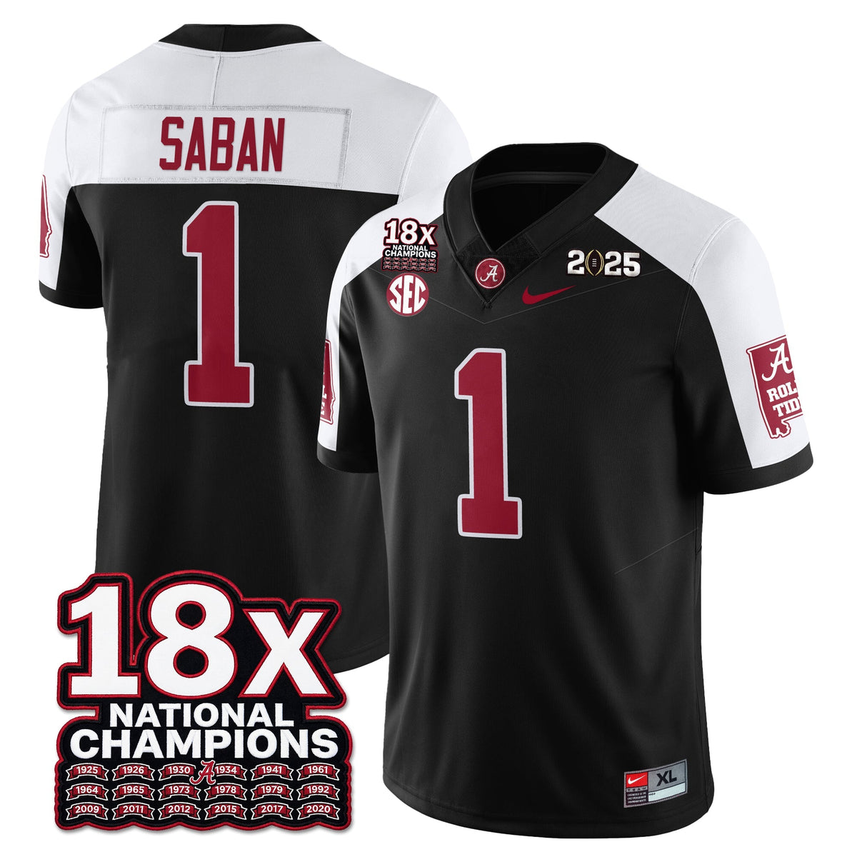 BAMA 18x-Time National Champions Vapor Limited Football Jersey