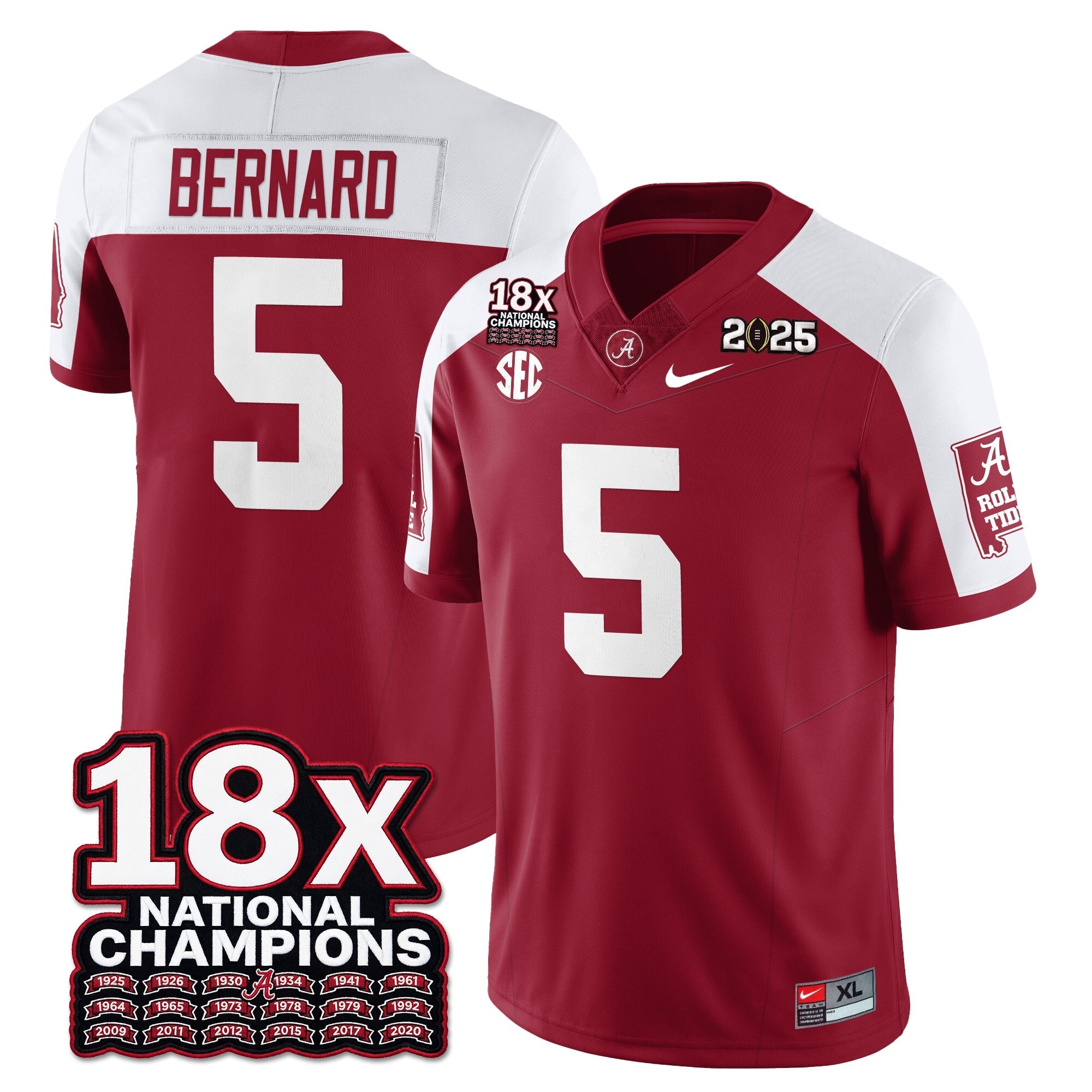 BAMA 18x-Time National Champions Vapor Limited Football Jersey