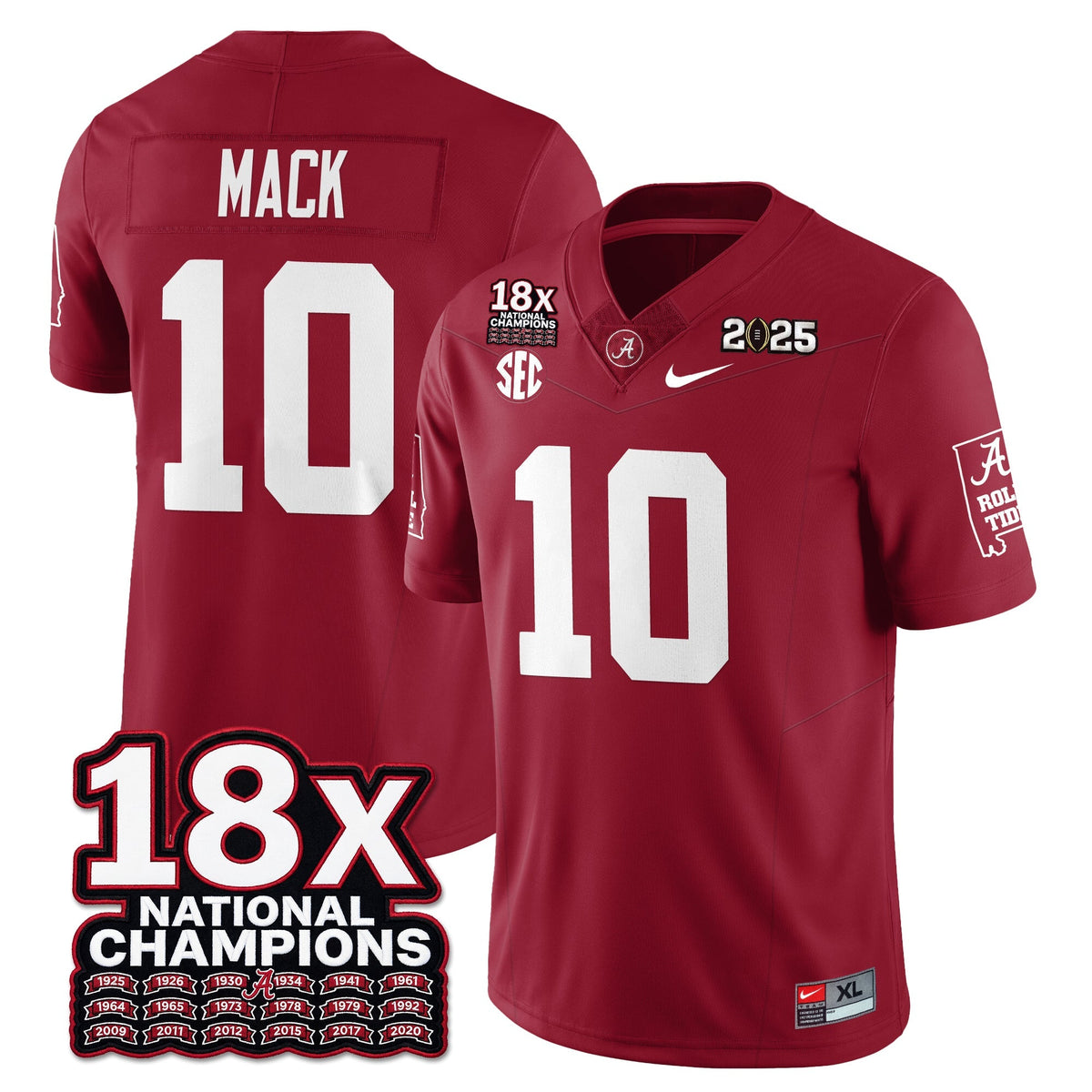 BAMA 18x-Time National Champions Vapor Limited Football Jersey