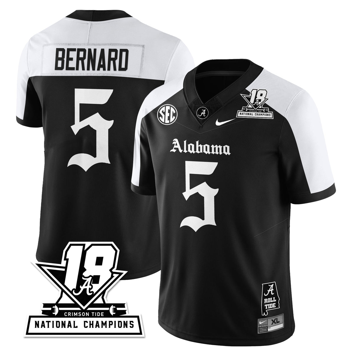 BAMA 18x-Time National Champions Gothic Vapor Limited Jersey