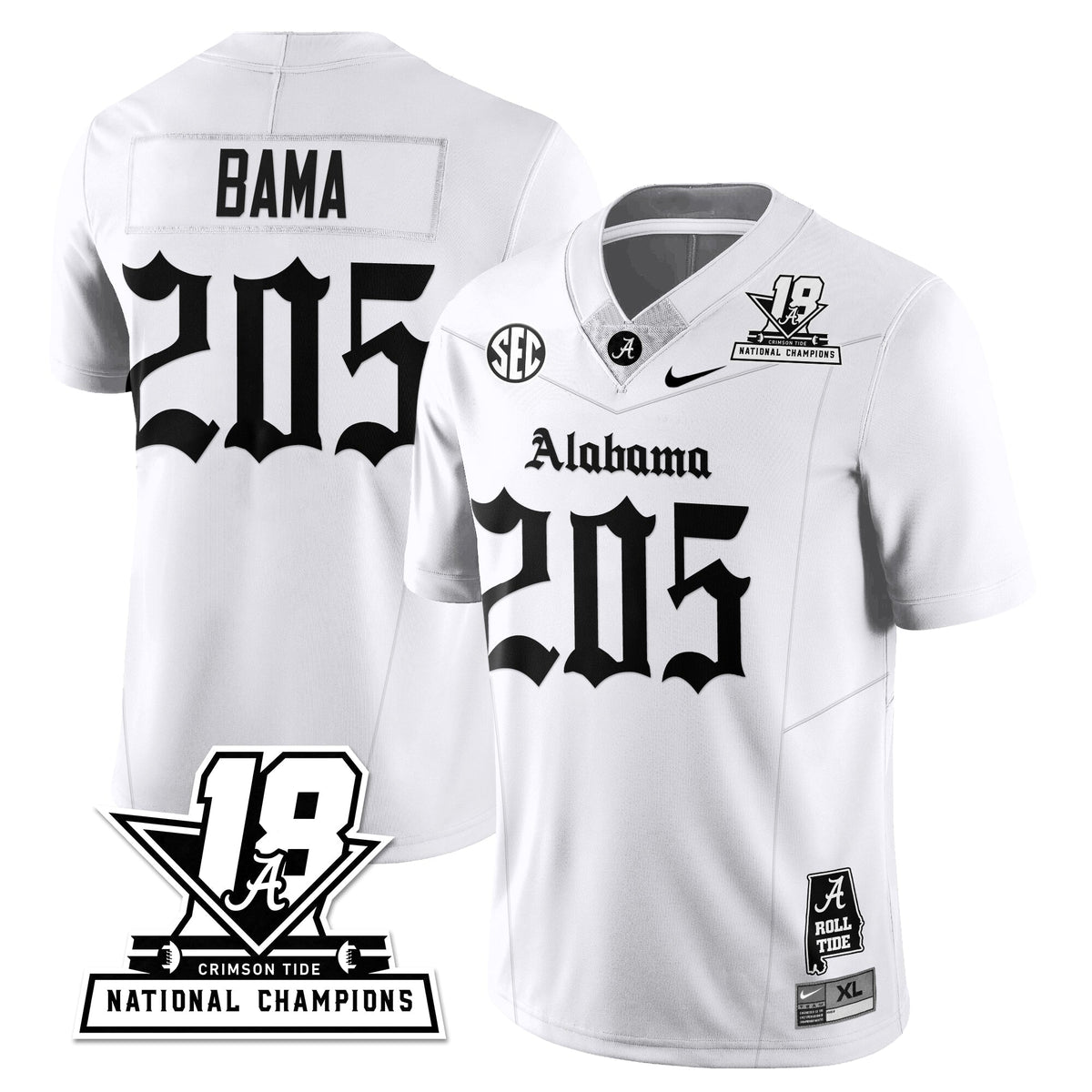 BAMA 18x-Time National Champions Gothic Vapor Limited Jersey