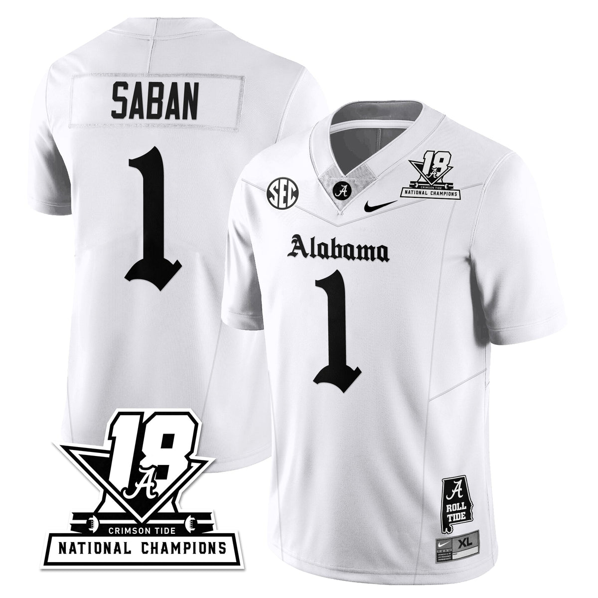 BAMA 18x-Time National Champions Gothic Vapor Limited Jersey