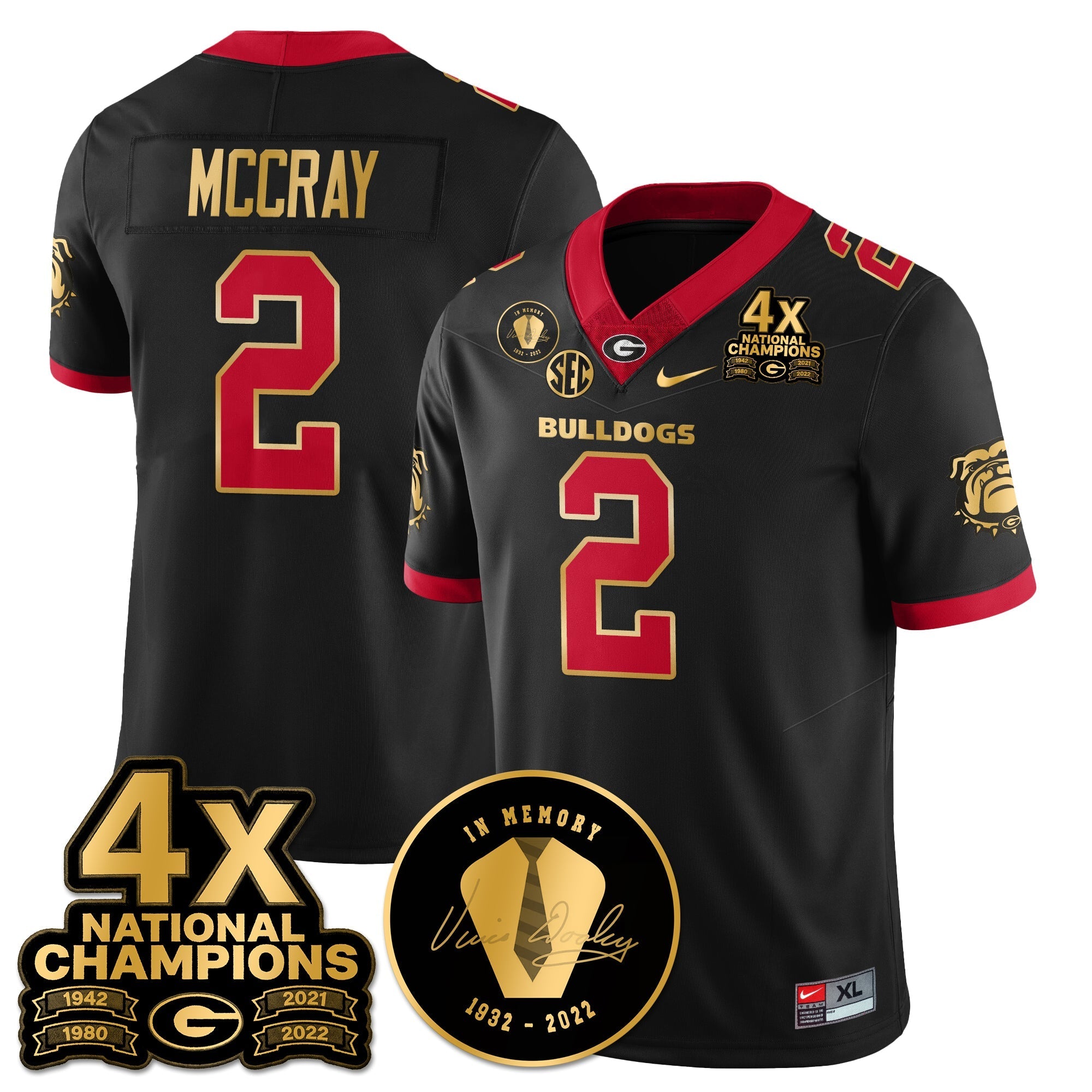 UGA 4x-Time National Champions Vapor Limited Jersey