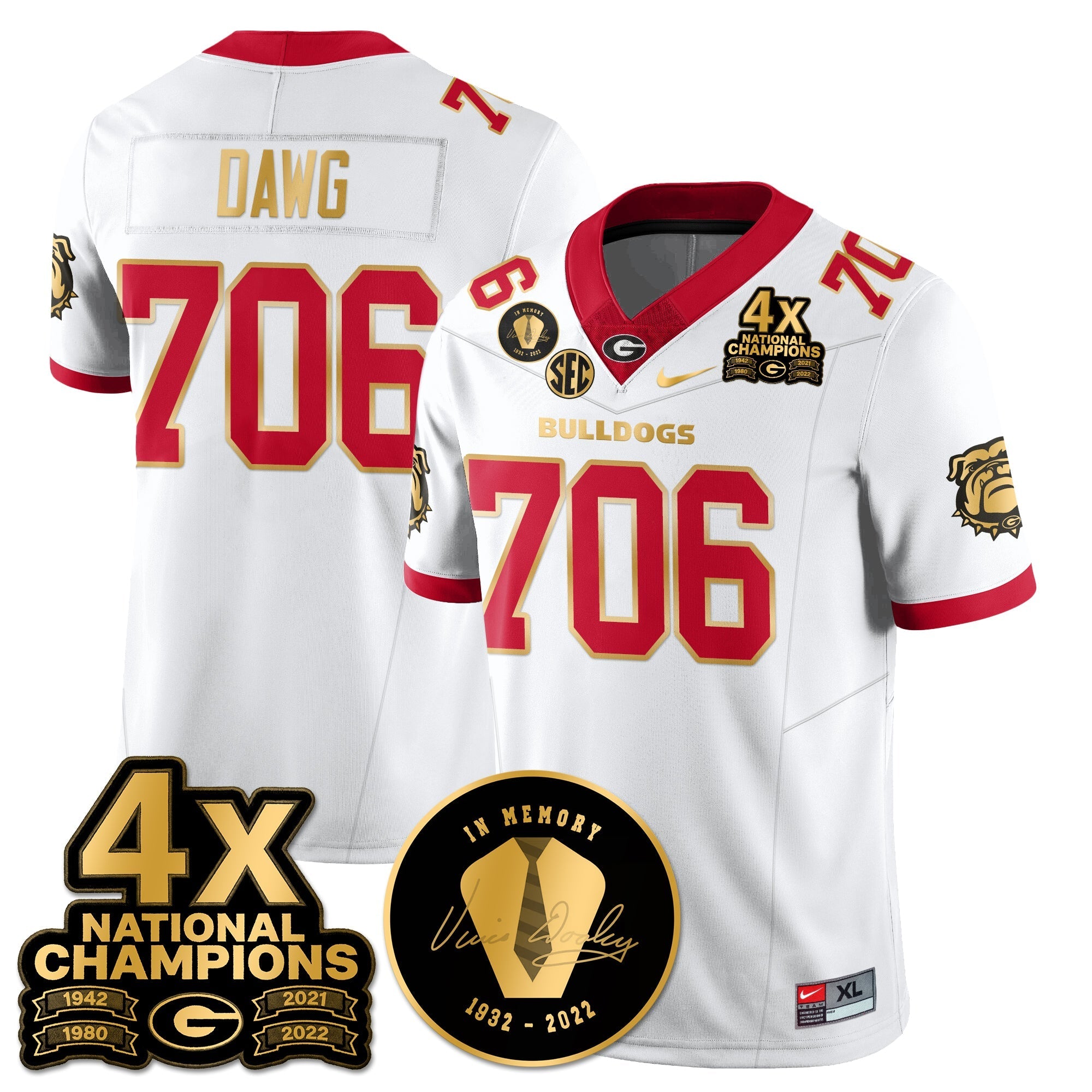 UGA 4x-Time National Champions Vapor Limited Jersey