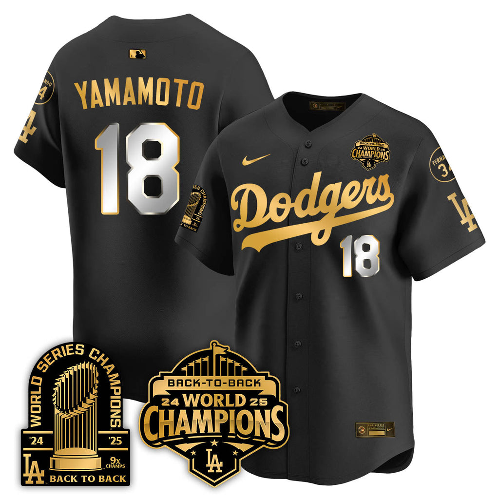 LAD 2025 World Series Champions Jersey - 9x Champs - Stitched