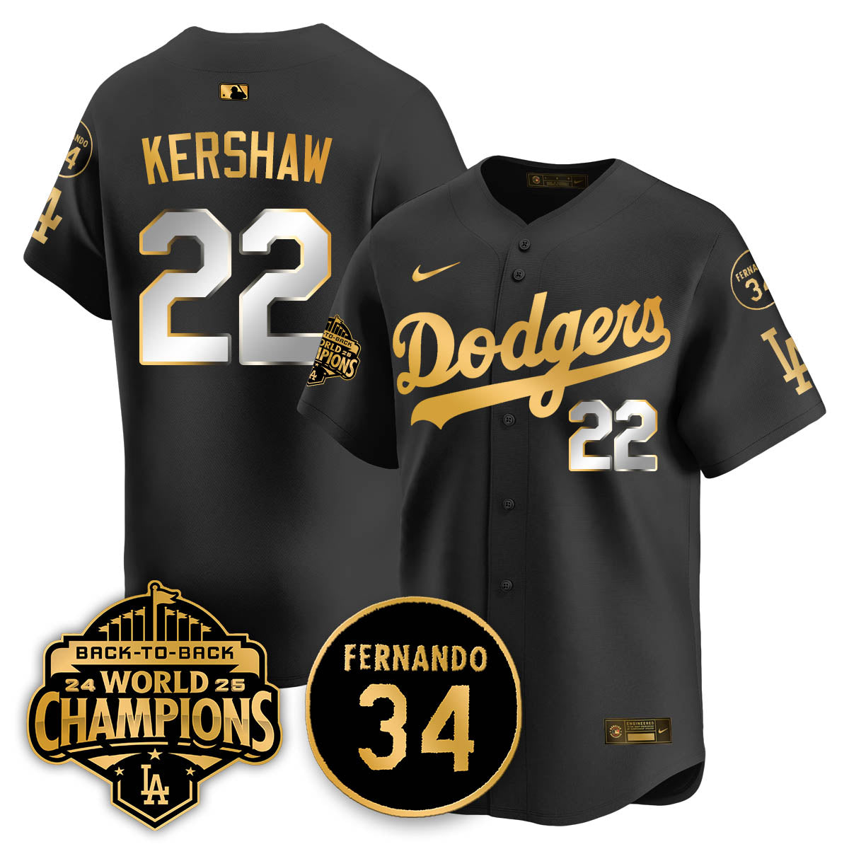 LAD 2025 Back To Back Champions Jersey - Stitched
