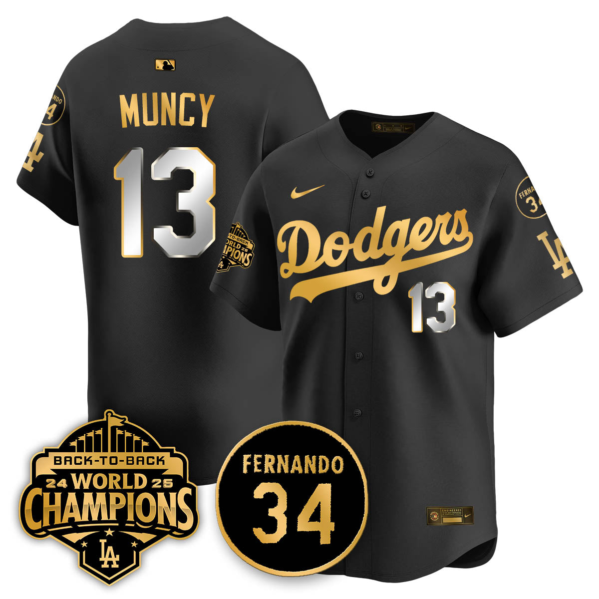 LAD 2025 Back To Back Champions Jersey - Stitched
