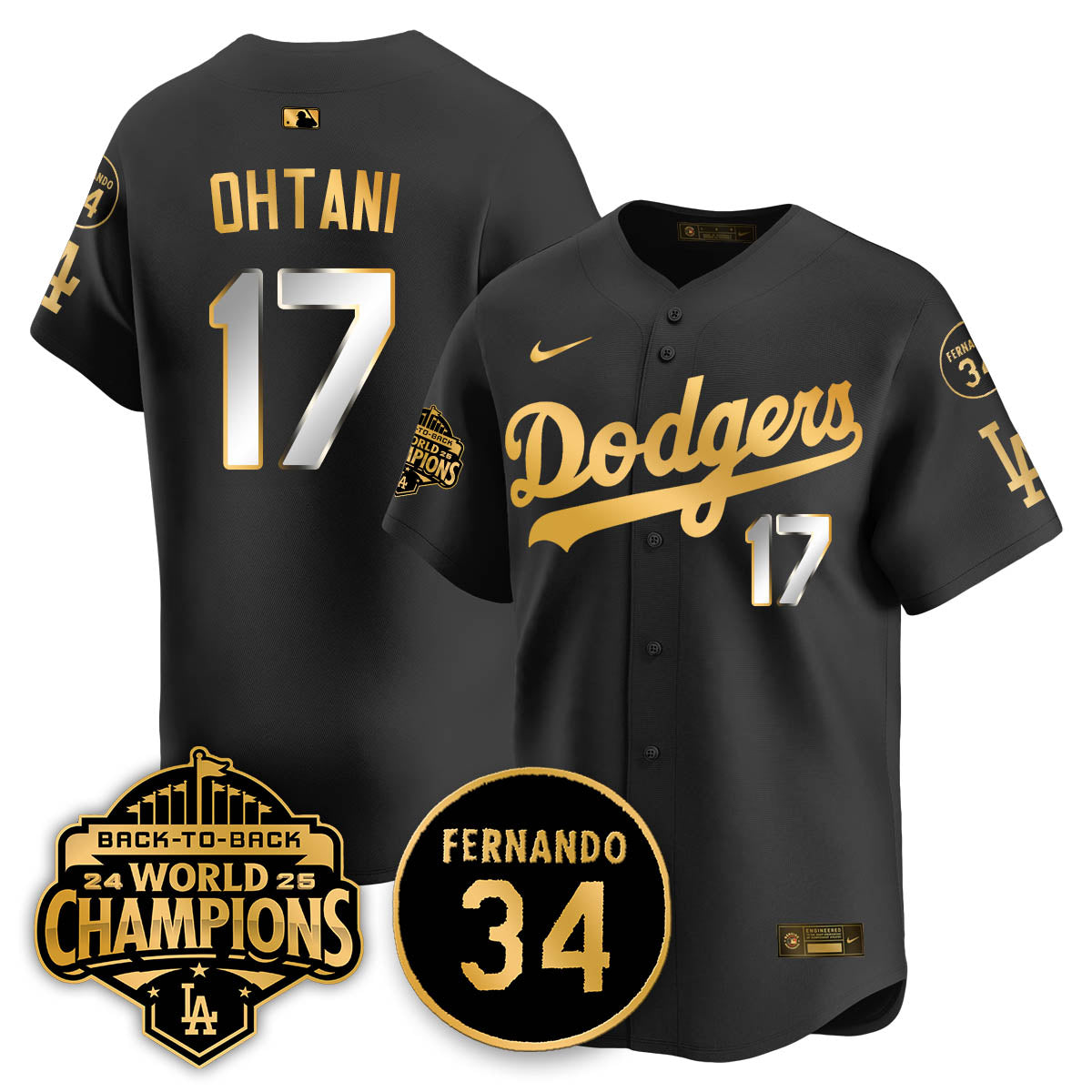 LAD 2025 Back To Back Champions Jersey - Stitched